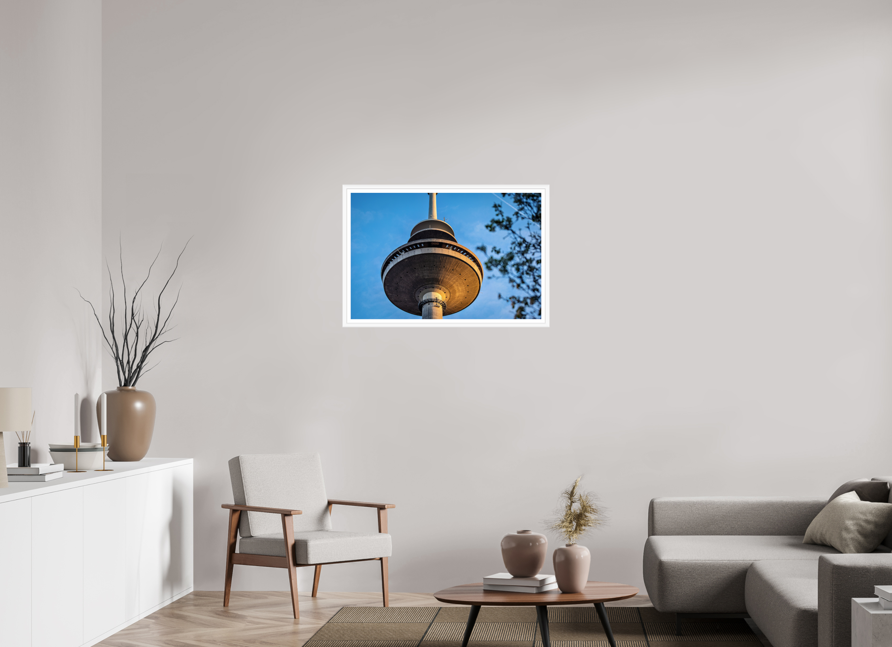 90 x 60 cm, Bern weiß und Rand Der Fernsehturm - Das UFO