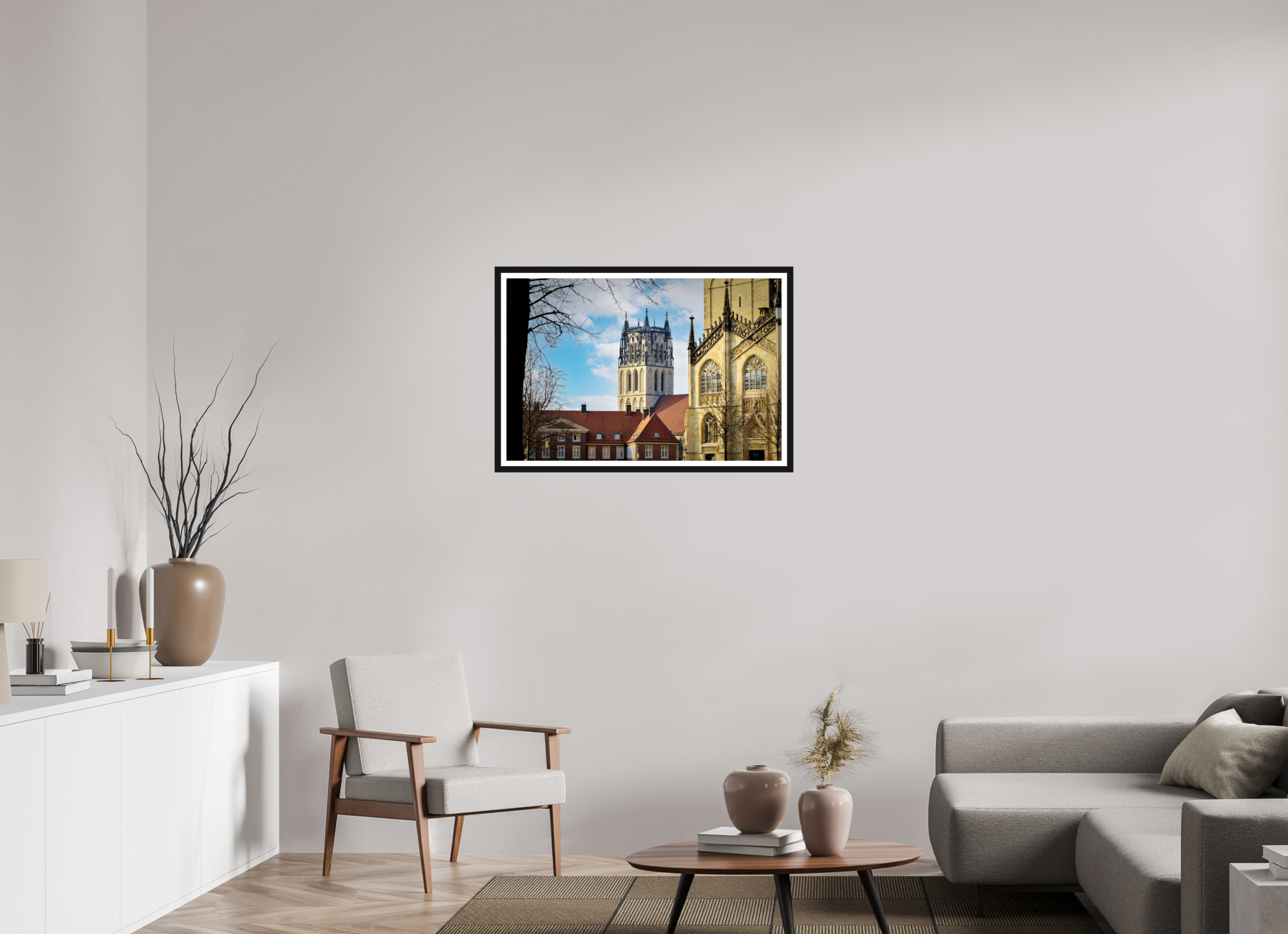 90 x 60 cm, Bern und Rand Überwasserkirche mit Dom