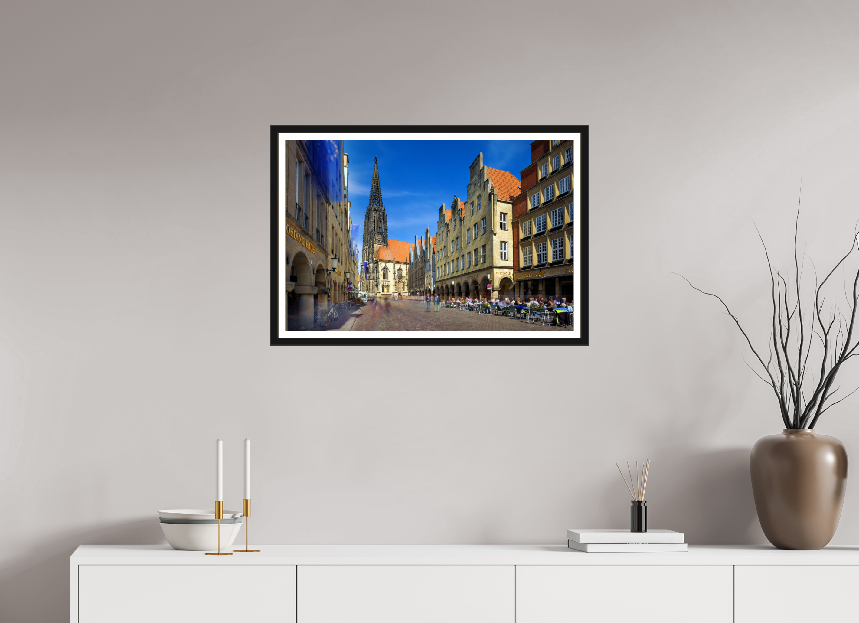 75 x 50 cm, Bern und Rand Lambertikirche - Prinzipalmarkt
