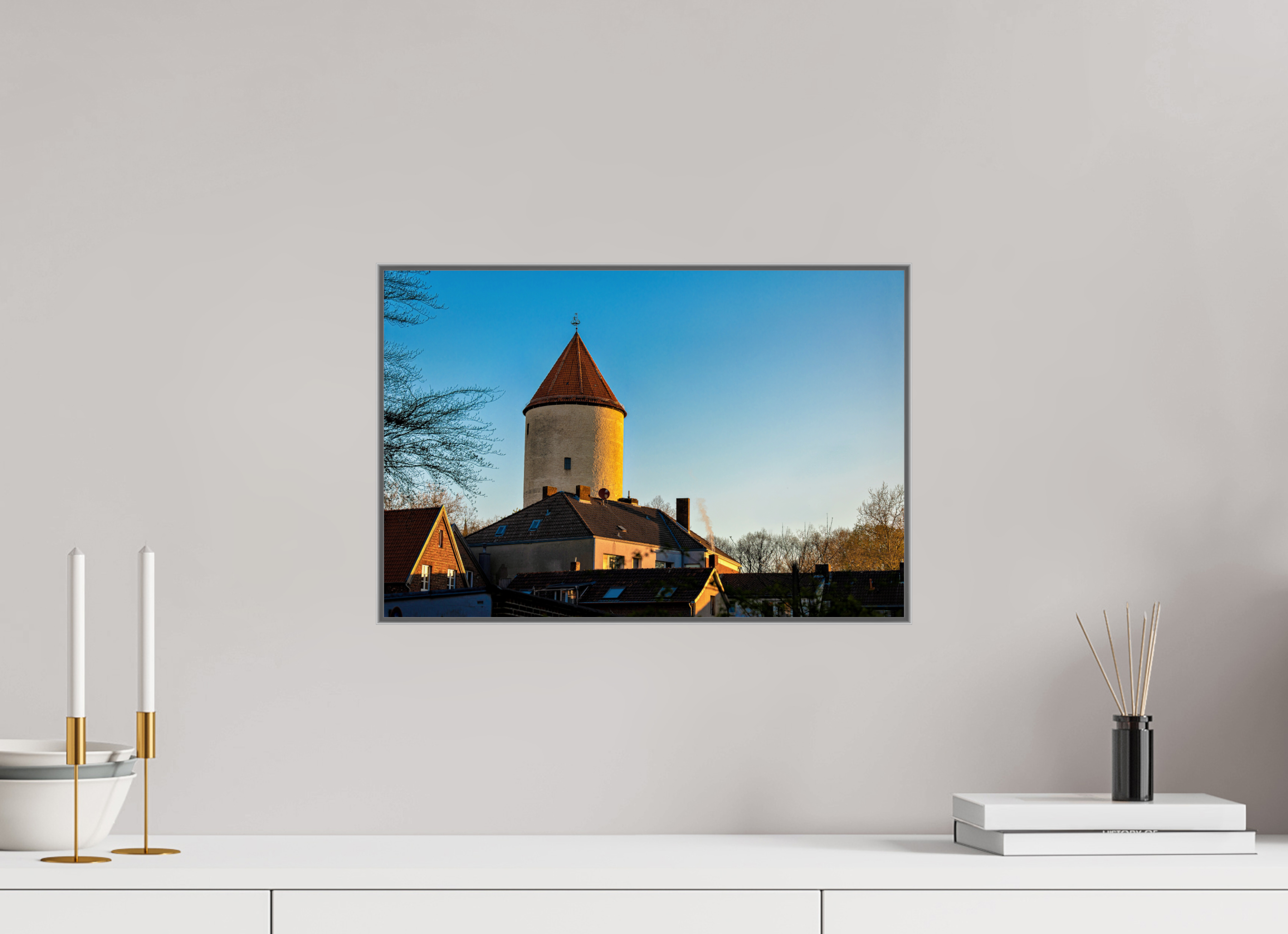 45 x 30 cm, Alurahmen 25mm Buddenturm