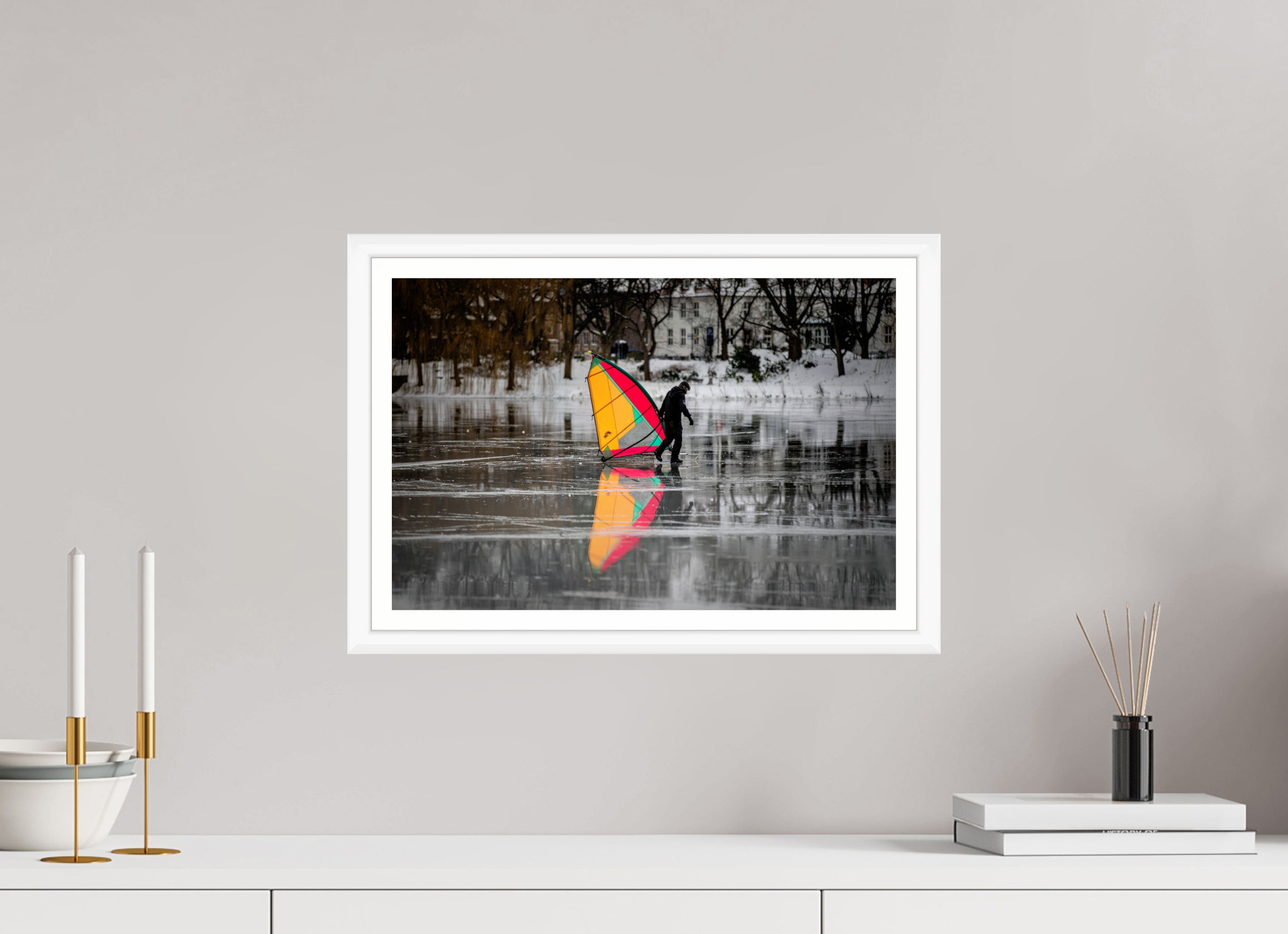 45 x 30 cm, Bern weiß und Rand Der Eissegler