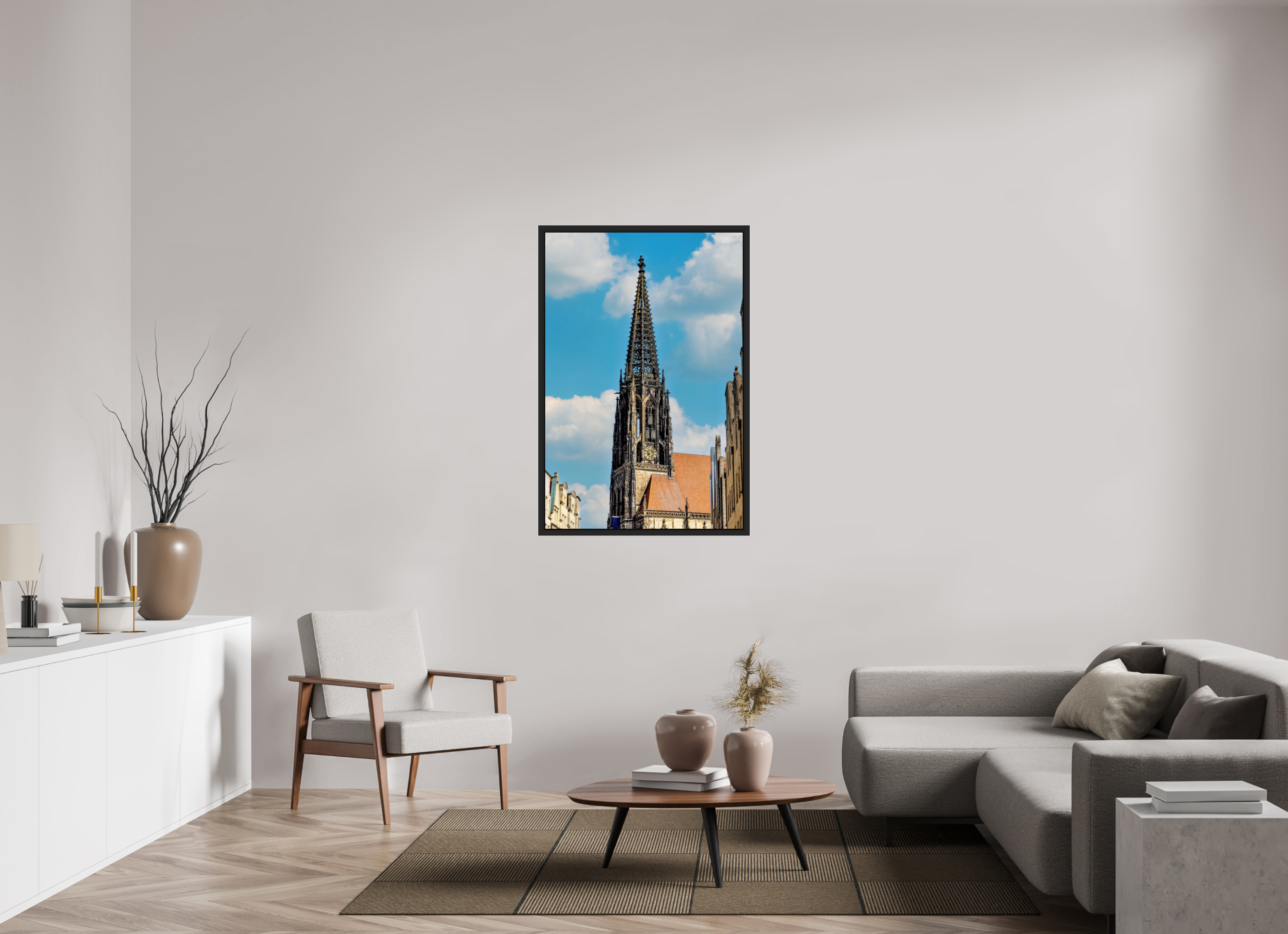 80 x 120 cm, Tokyo 20mm Schattenfuge 4mm Lambertikirche - Der Turm