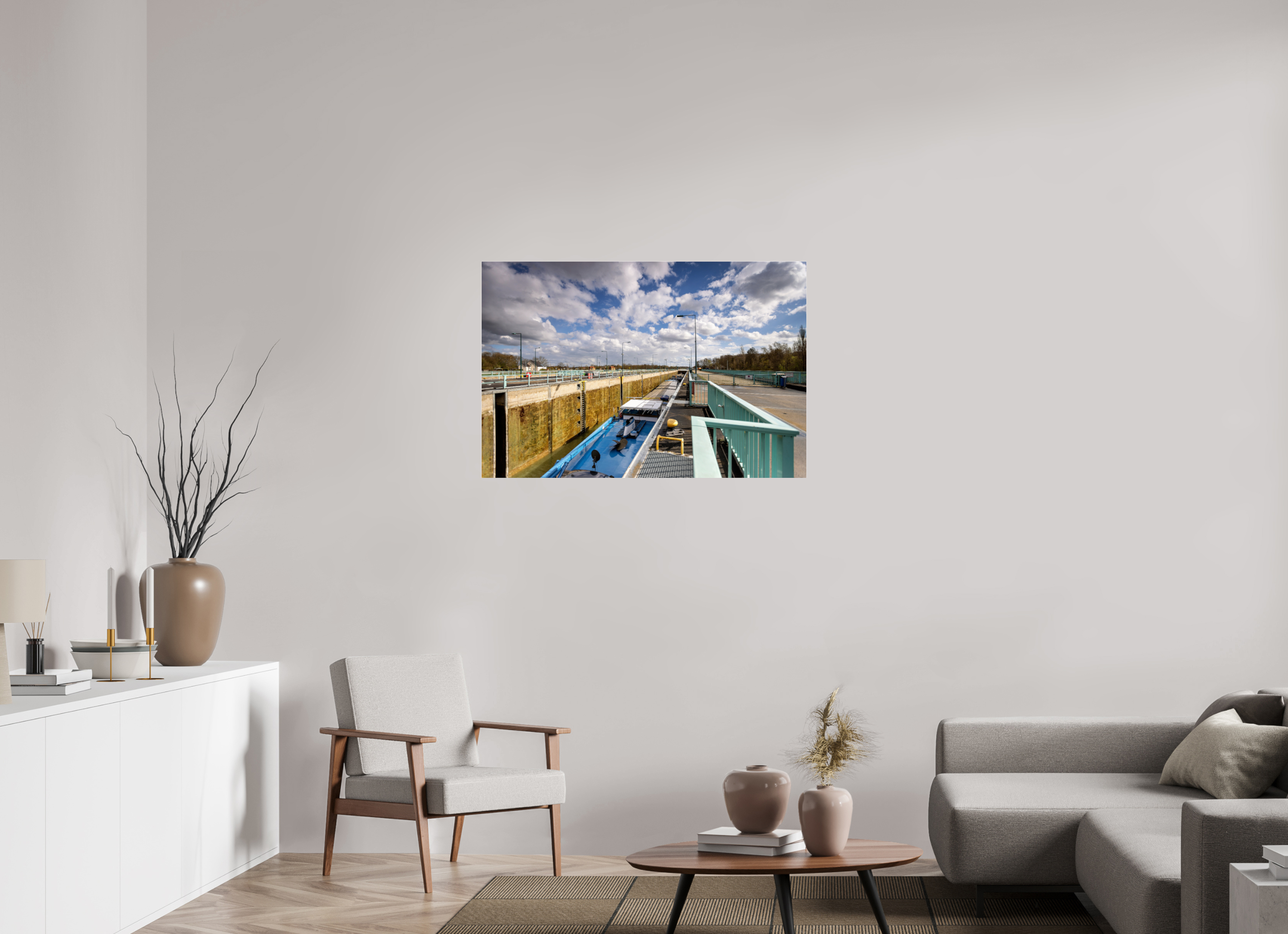 105 x 70 cm, Photo Print Under Acrylic Glass Die Schleuse