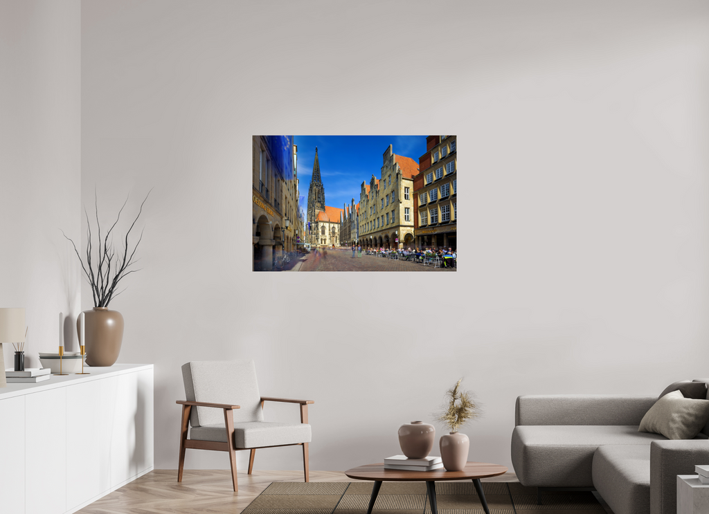 120 x 80 cm, Photo Print Under Acrylic Glass Lambertikirche - Prinzipalmarkt