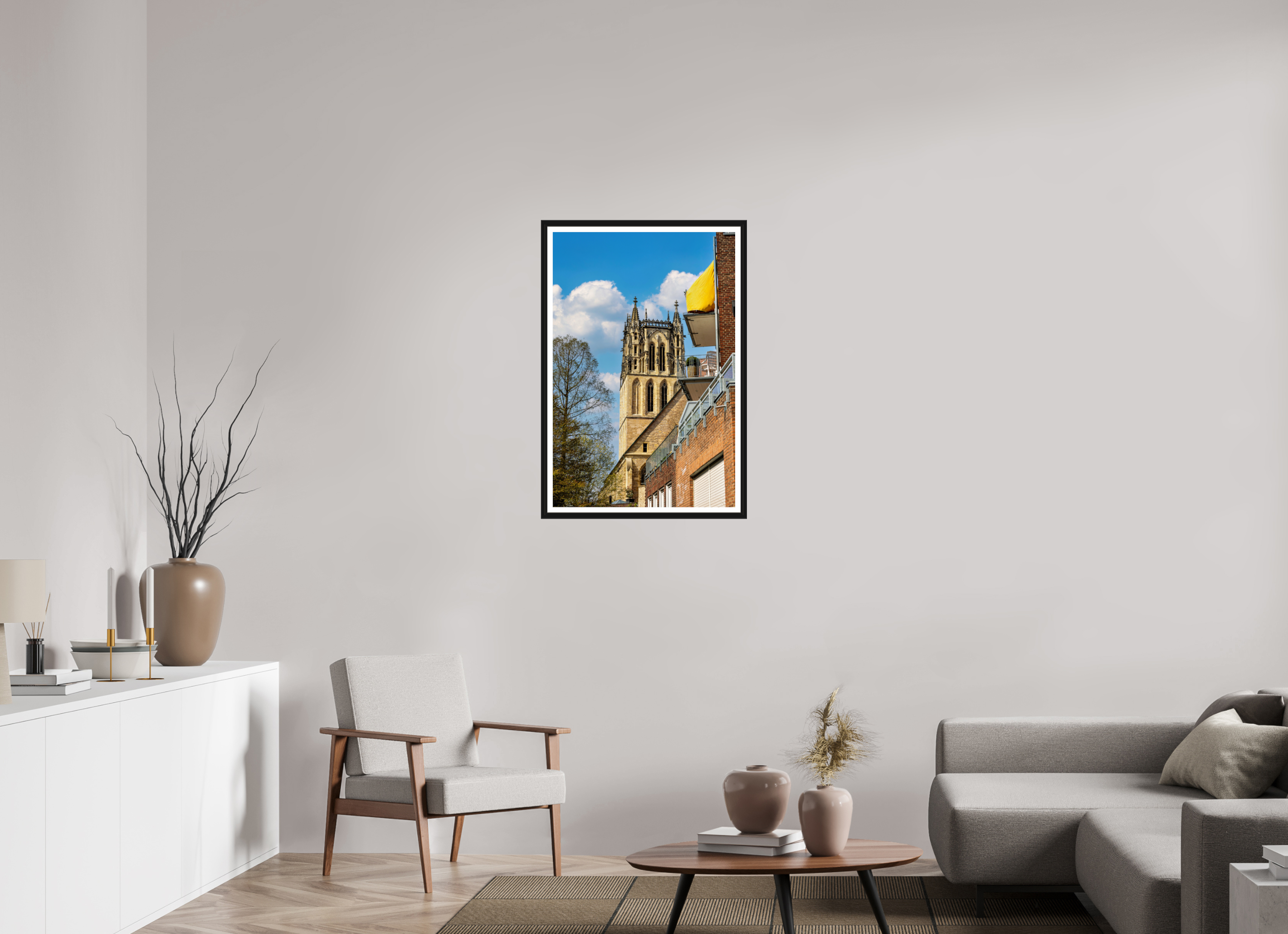 60 x 90 cm, Bern und Rand Überwasserkirche - im Hochformat
