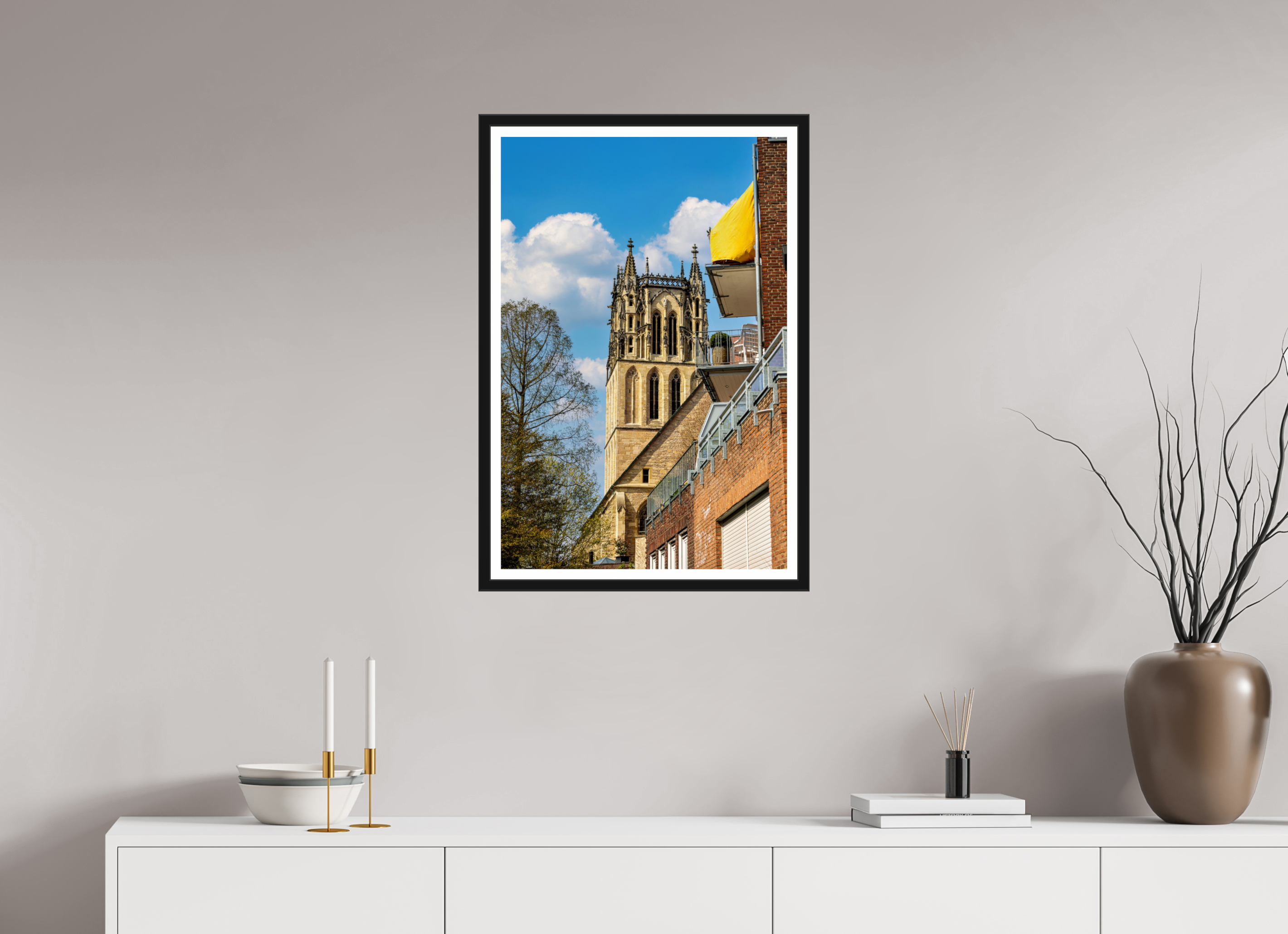 50 x 75 cm, Bern und Rand Überwasserkirche - im Hochformat