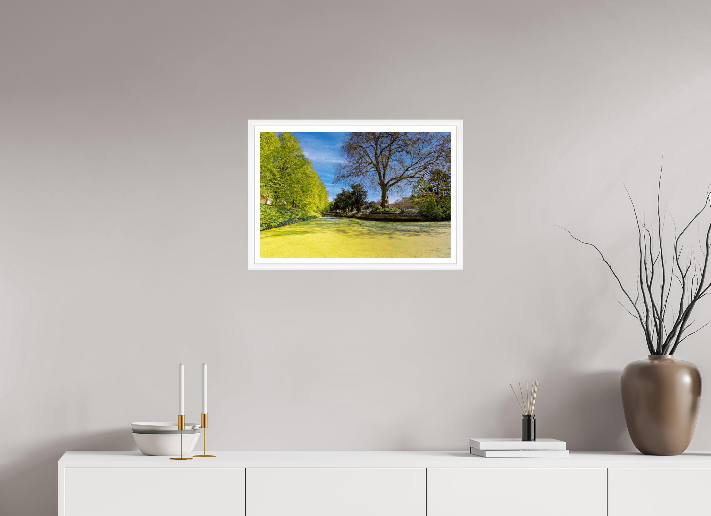 60 x 40 cm, Bern weiß und Rand Wassergraben