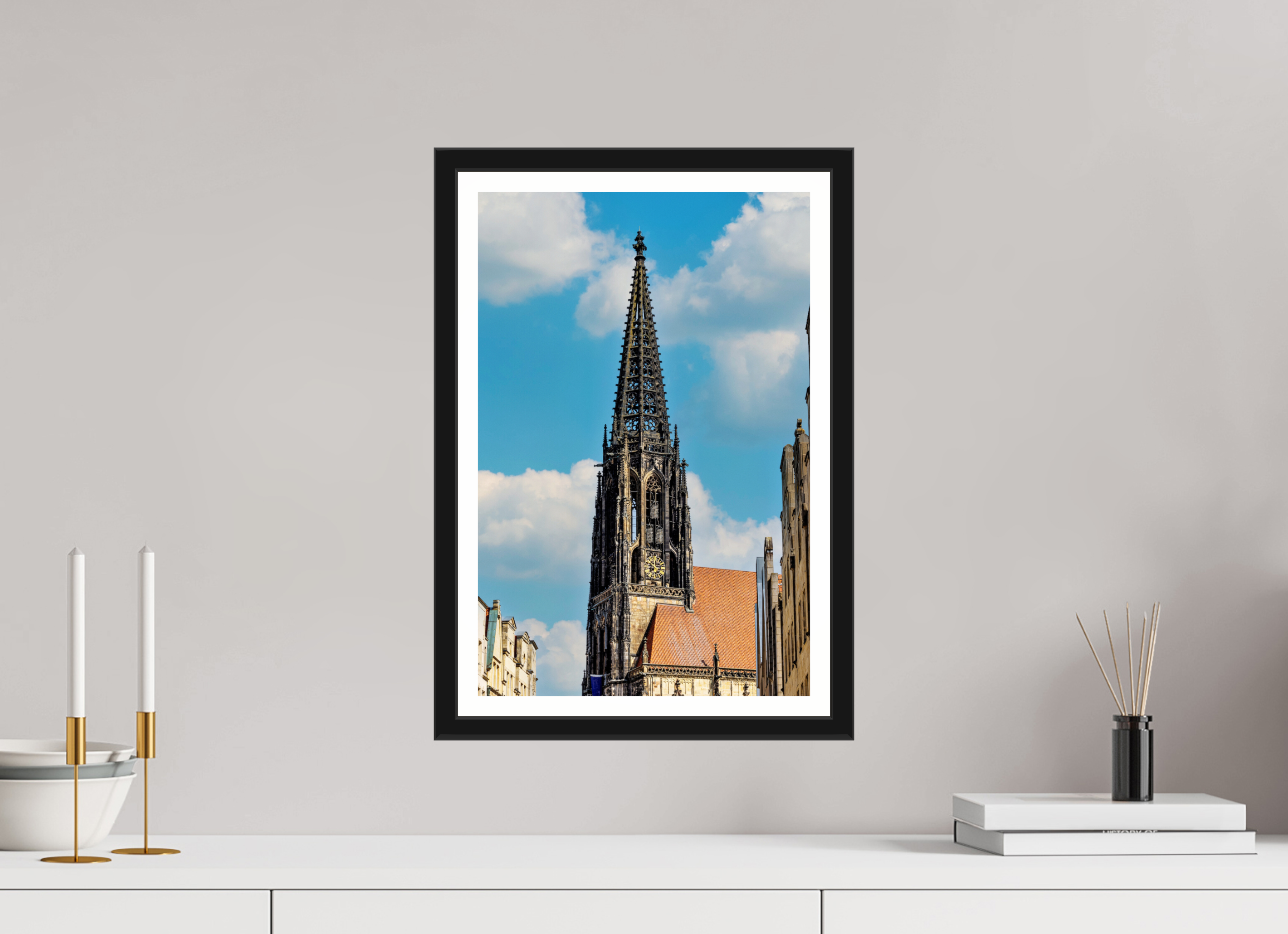 30 x 45 cm, Bern und Rand Lambertikirche - Der Turm