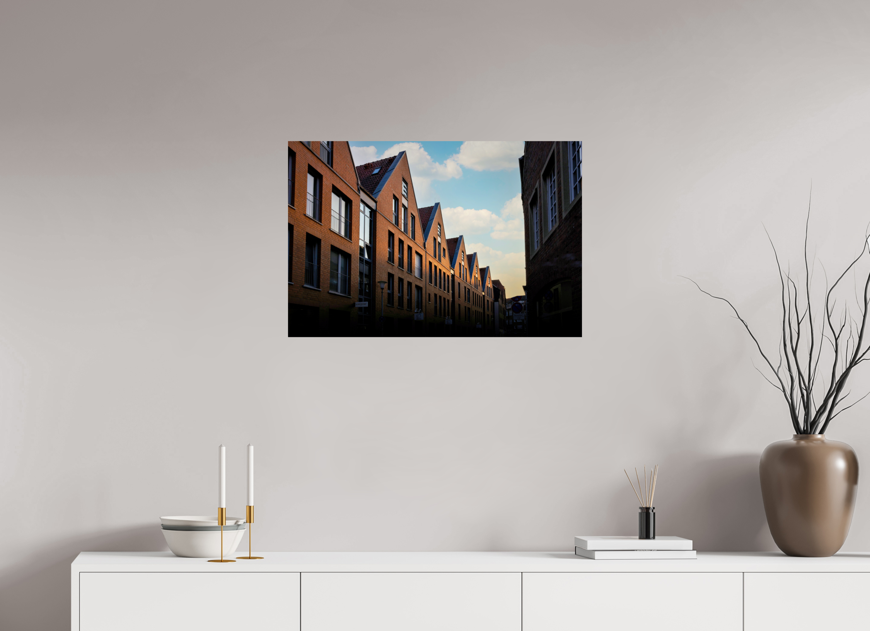 75 x 50 cm, Photo Print On Fuji Crystal DP II Die Giebel der Hörster Str