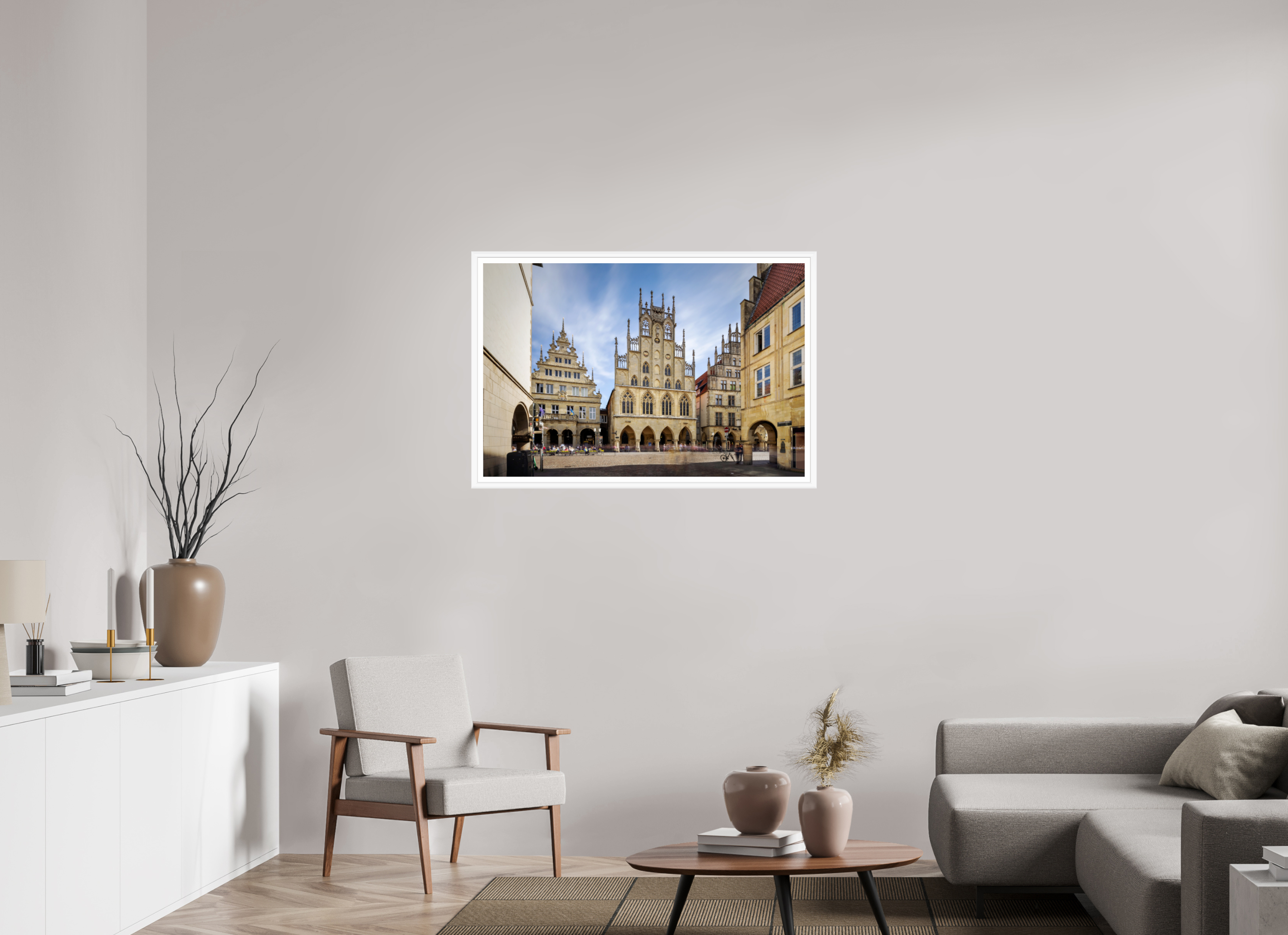 105 x 70 cm, Bern weiß und Rand Das Rathaus