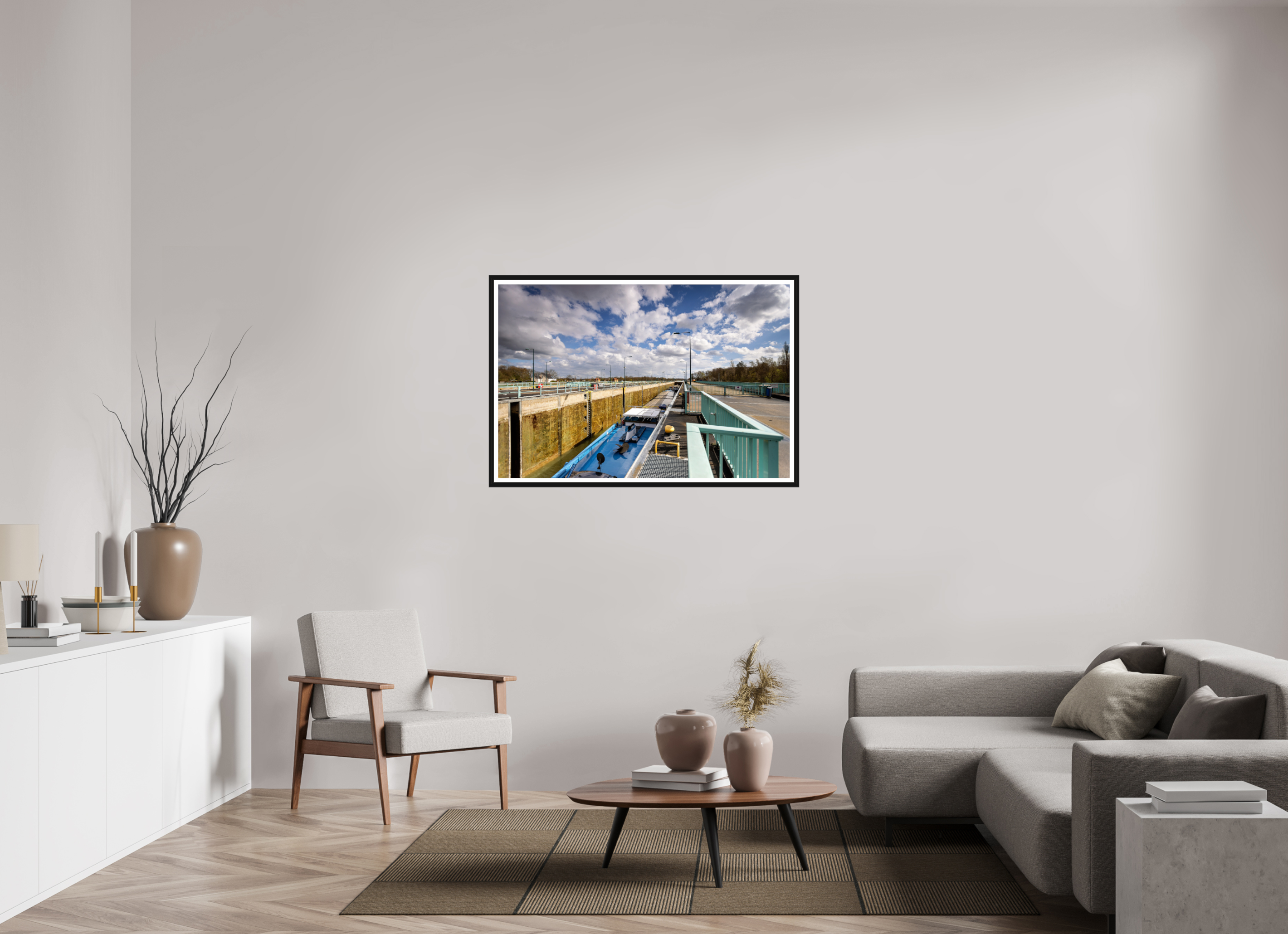 120 x 80 cm, Bern und Rand Die Schleuse