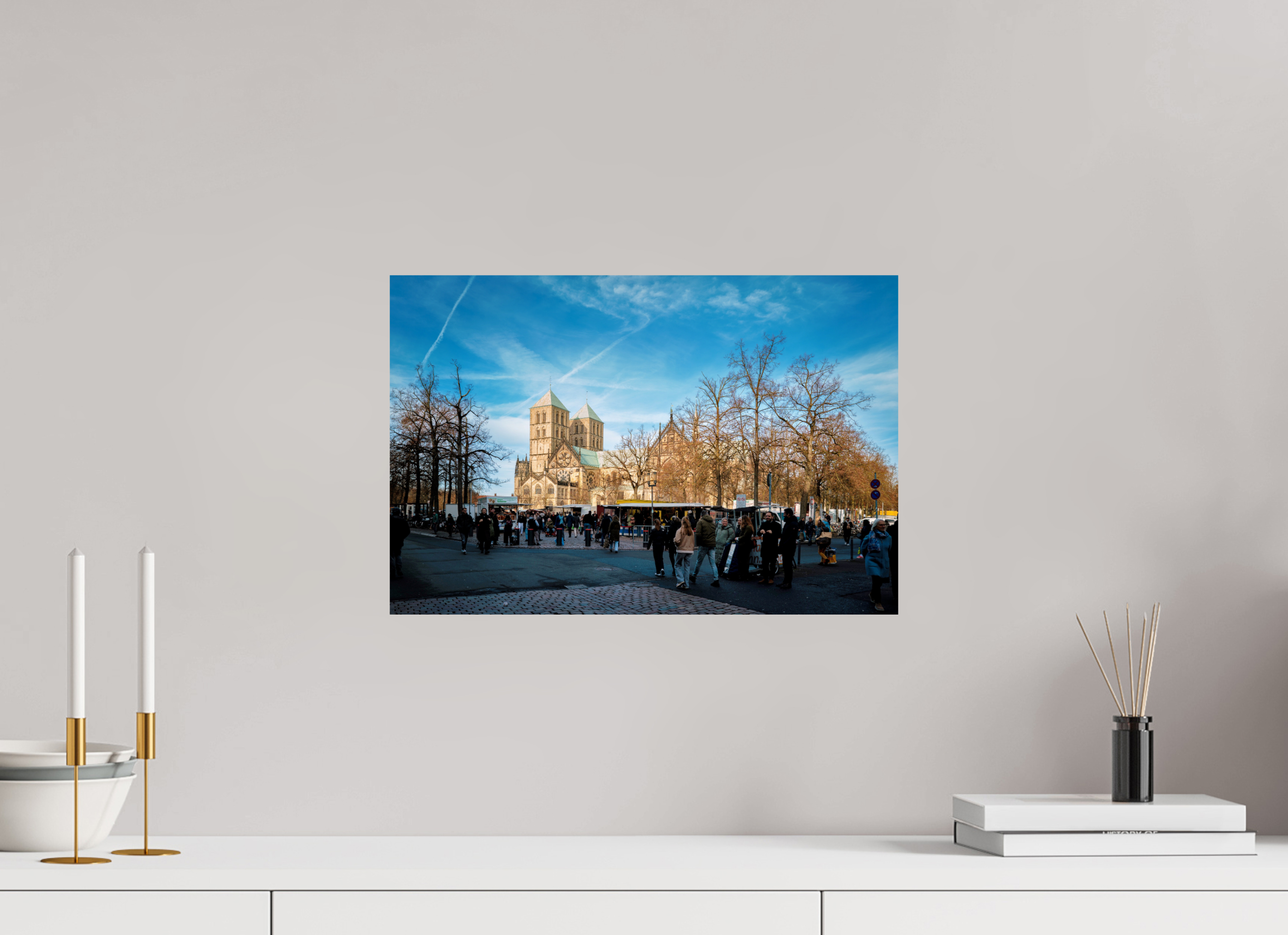 45 x 30 cm, Photo Print On Fuji Crystal DP II Der Dom während des Markts