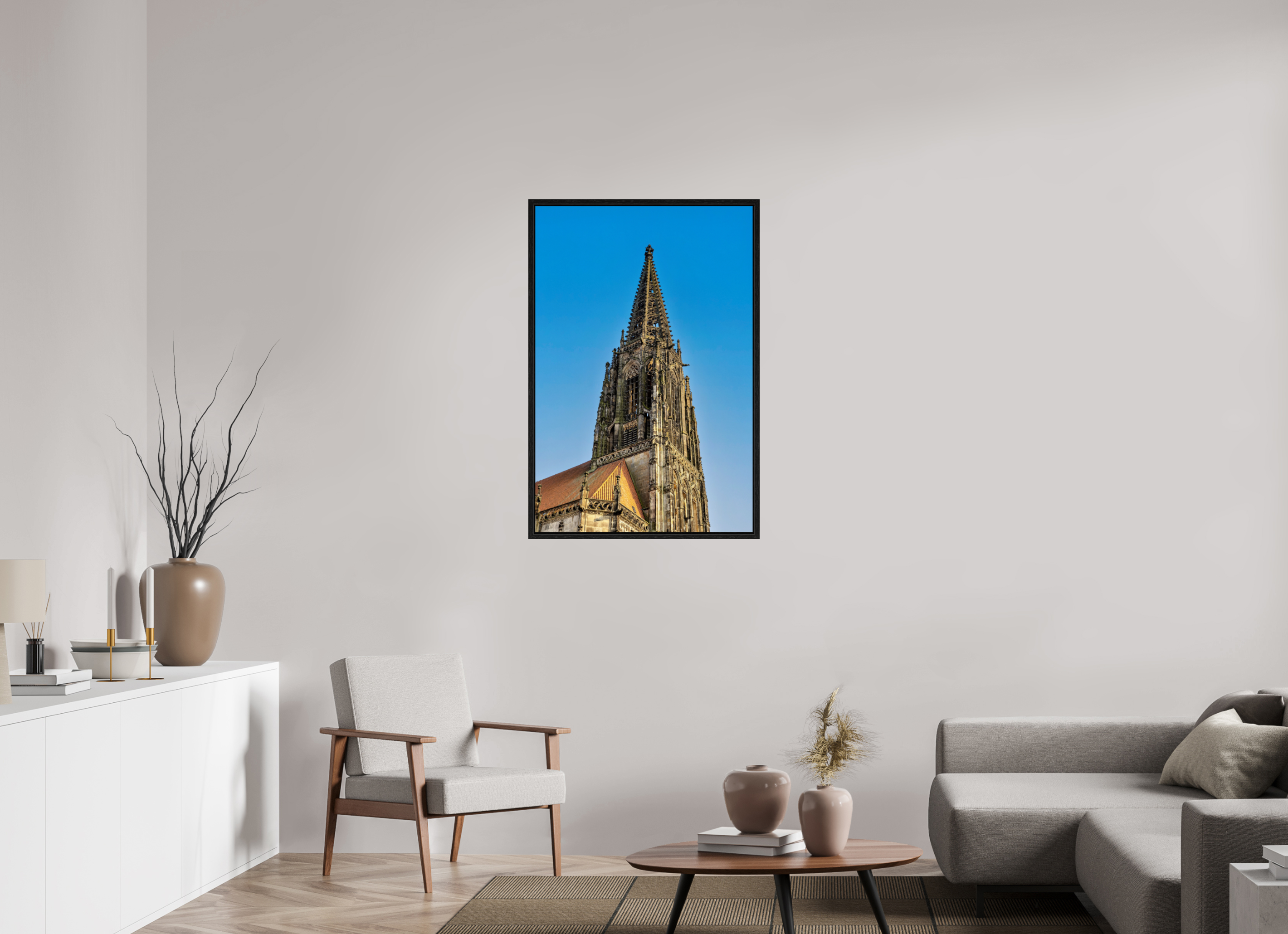 70 x 105 cm, Floater Frame Lamberti Turm