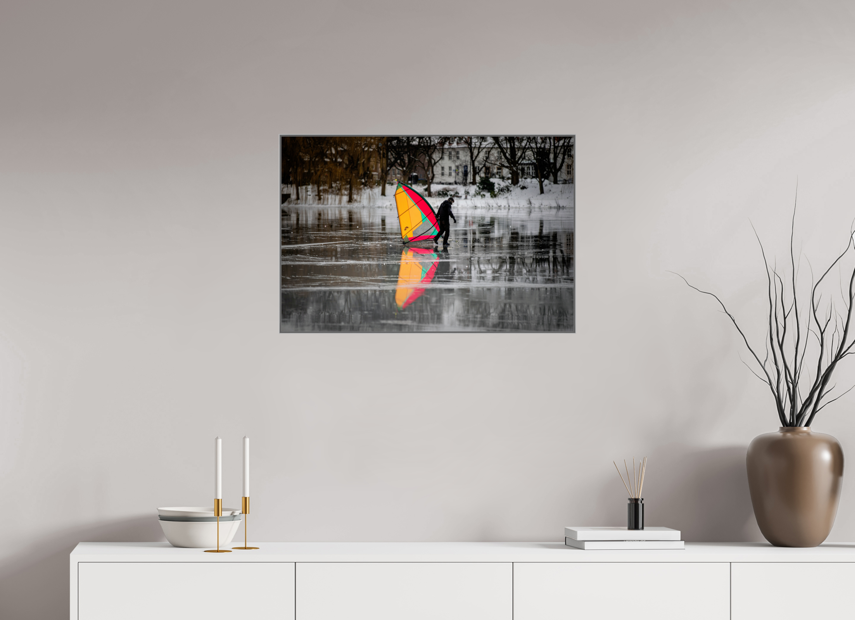 75 x 50 cm, Alurahmen 25mm Der Eissegler