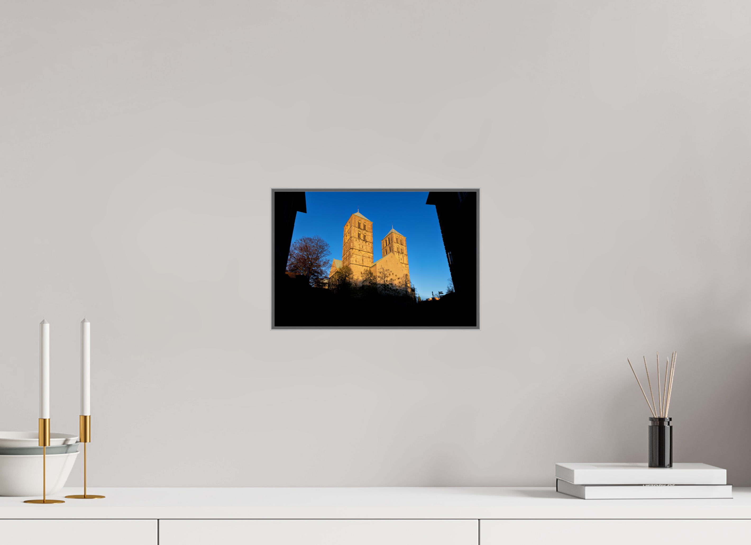 30 x 20 cm, Alurahmen 25mm Der Dom - Westseite