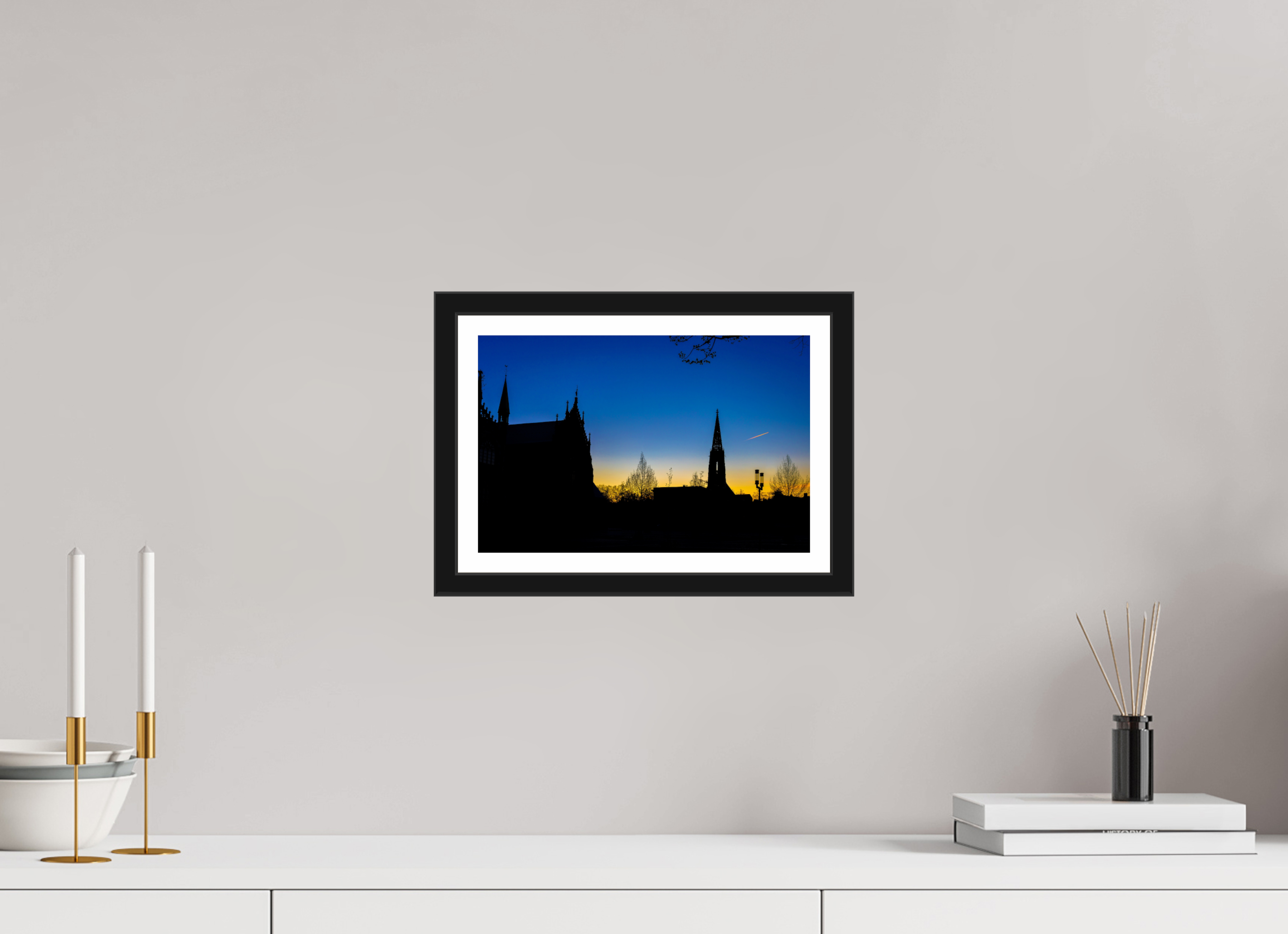 30 x 20 cm, Bern und Rand Lamberti - Dom bei Sonnenaufgang
