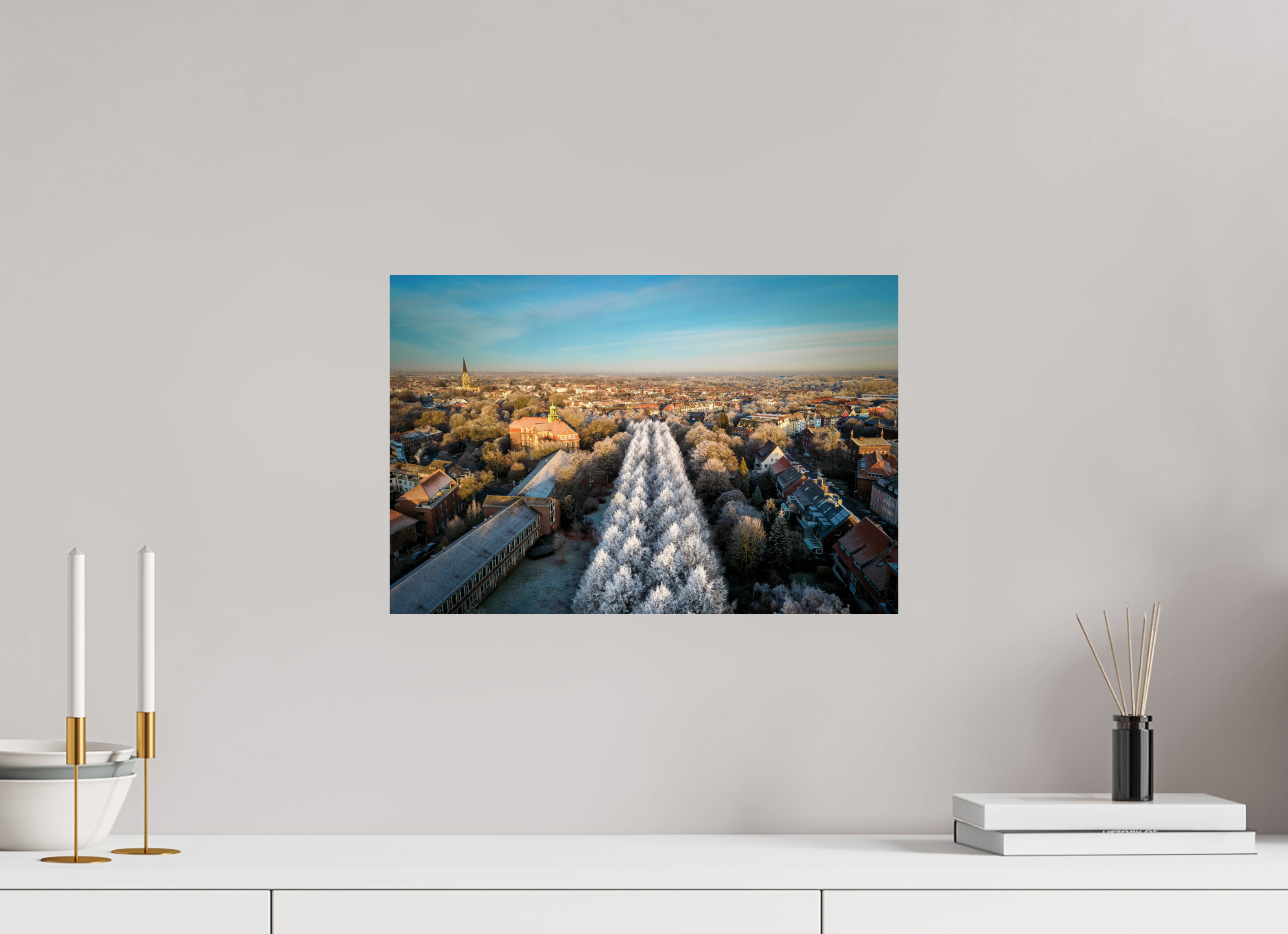 45 x 30 cm, Photo Print On Fuji Crystal DP II Promenade im Winter