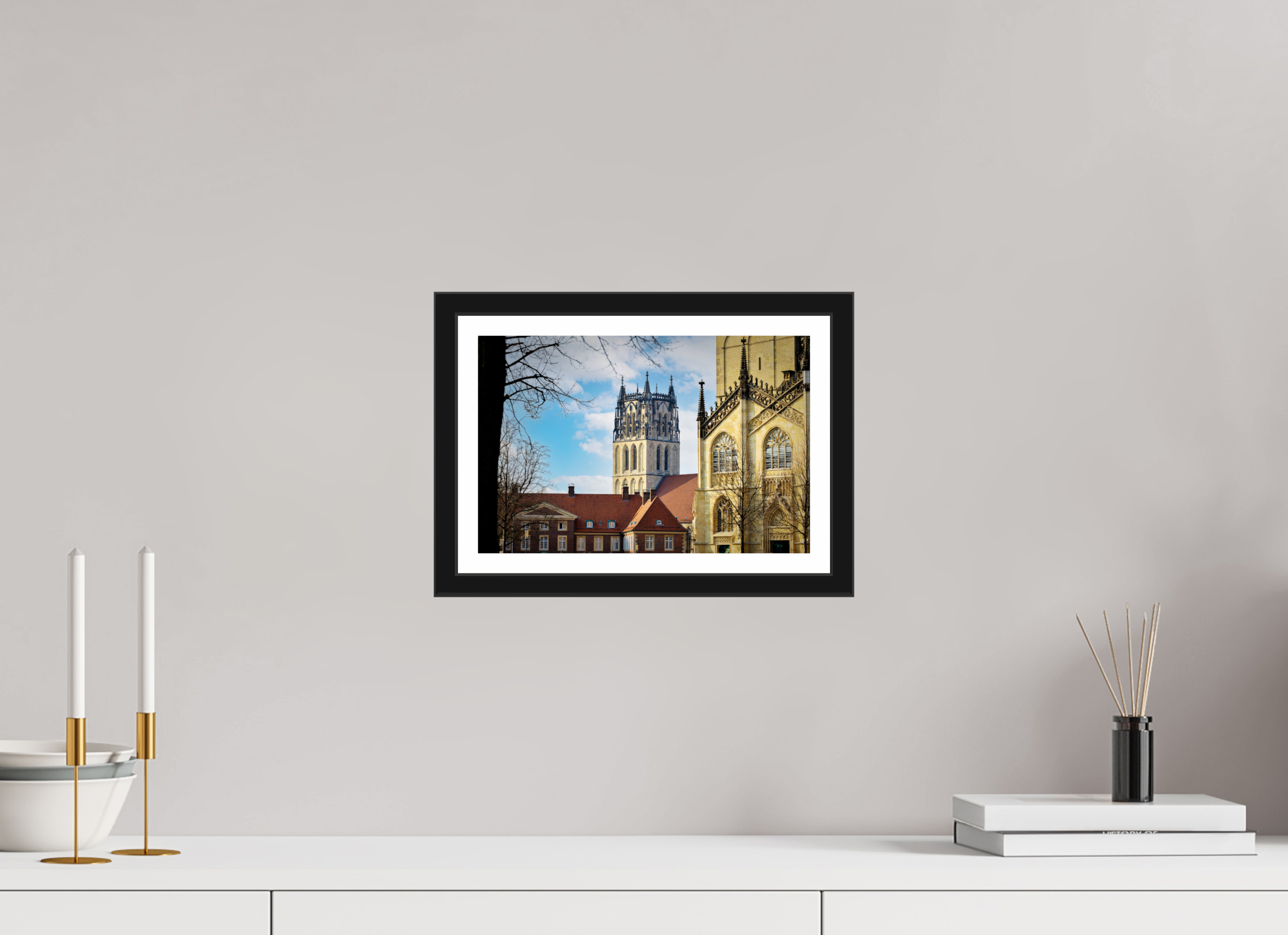 30 x 20 cm, Bern und Rand Überwasserkirche mit Dom