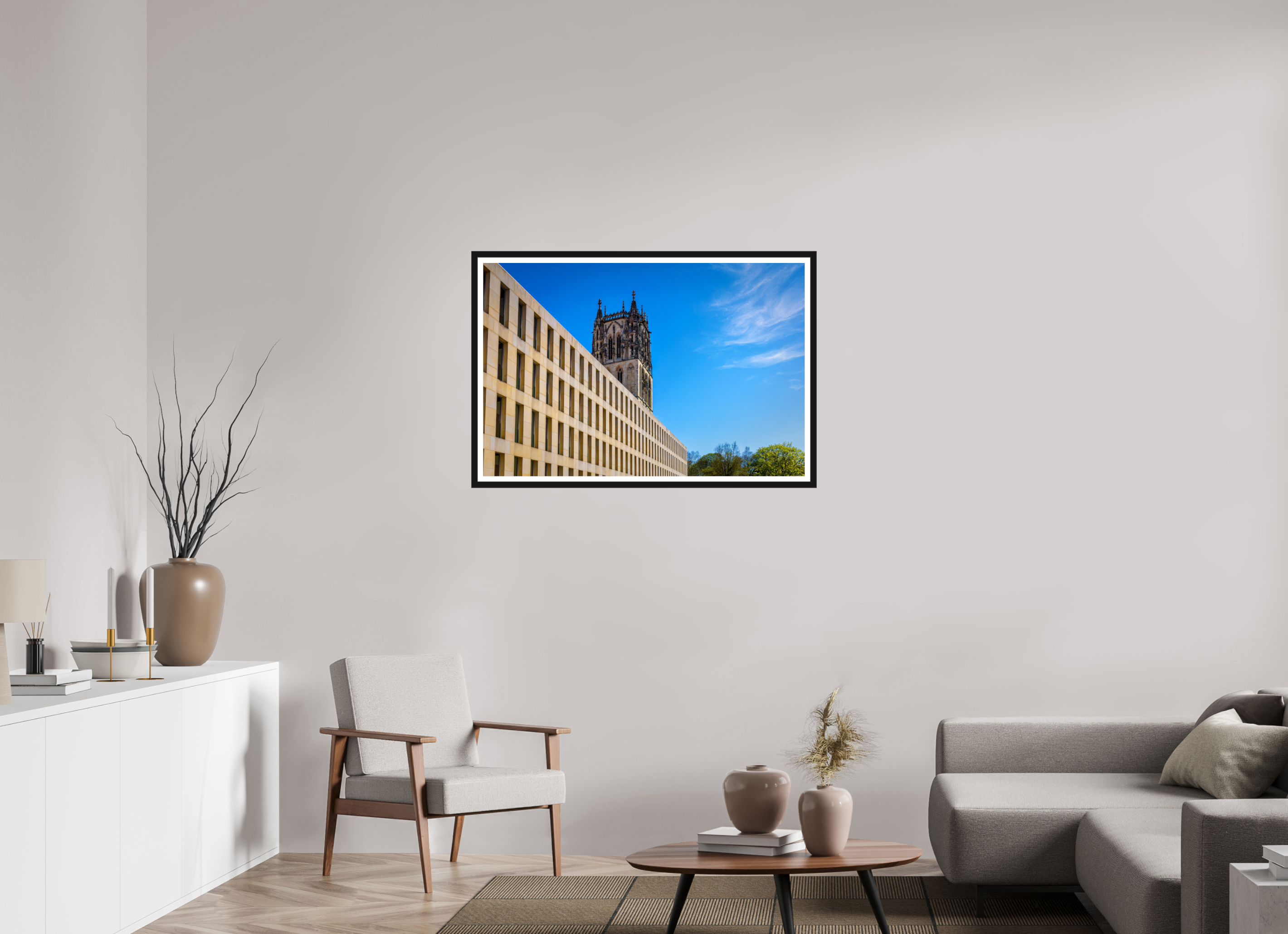 105 x 70 cm, Bern und Rand Überwasserkirche / Bibliothek