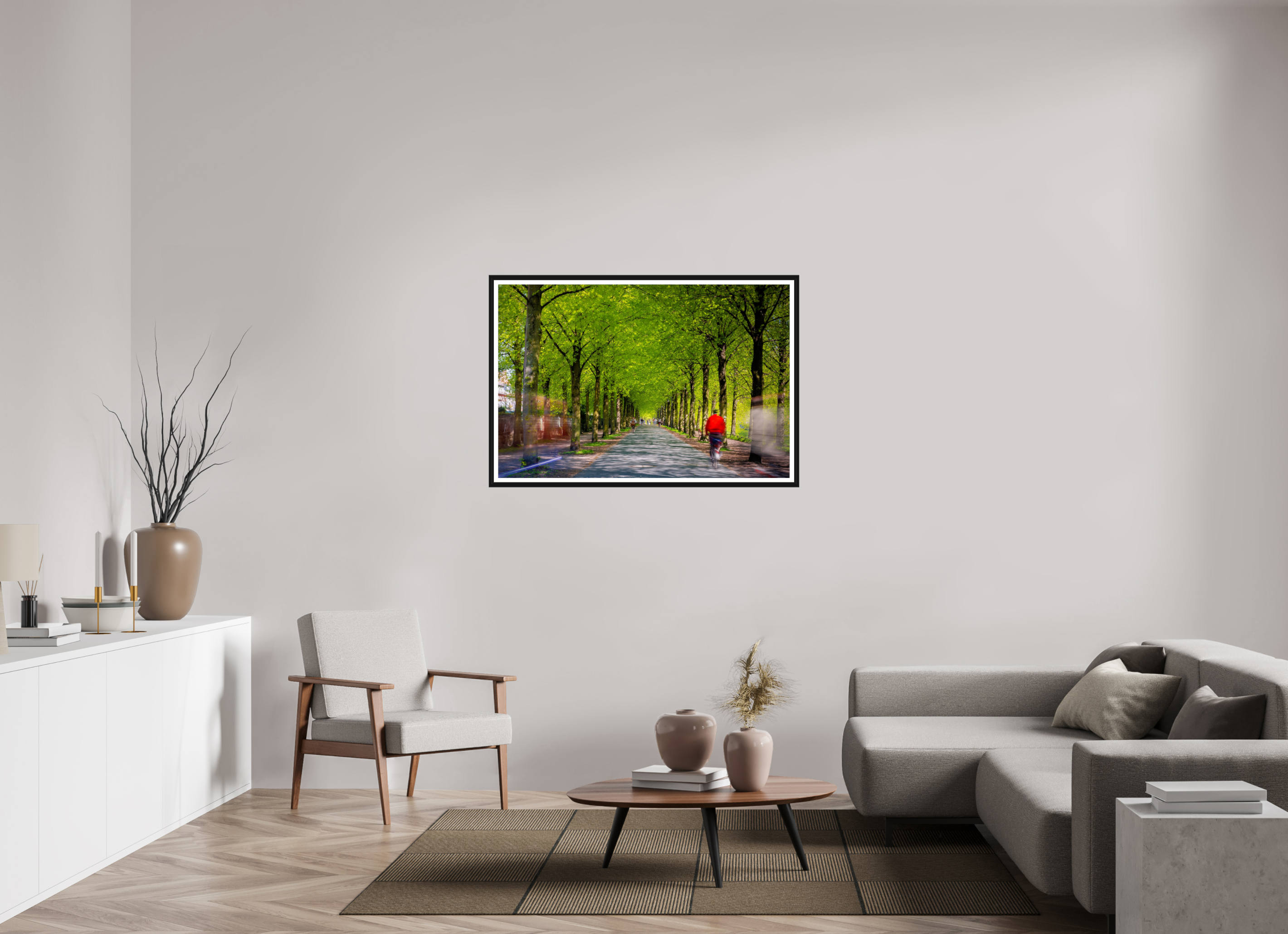 120 x 80 cm, Bern und Rand Belebte Promenade