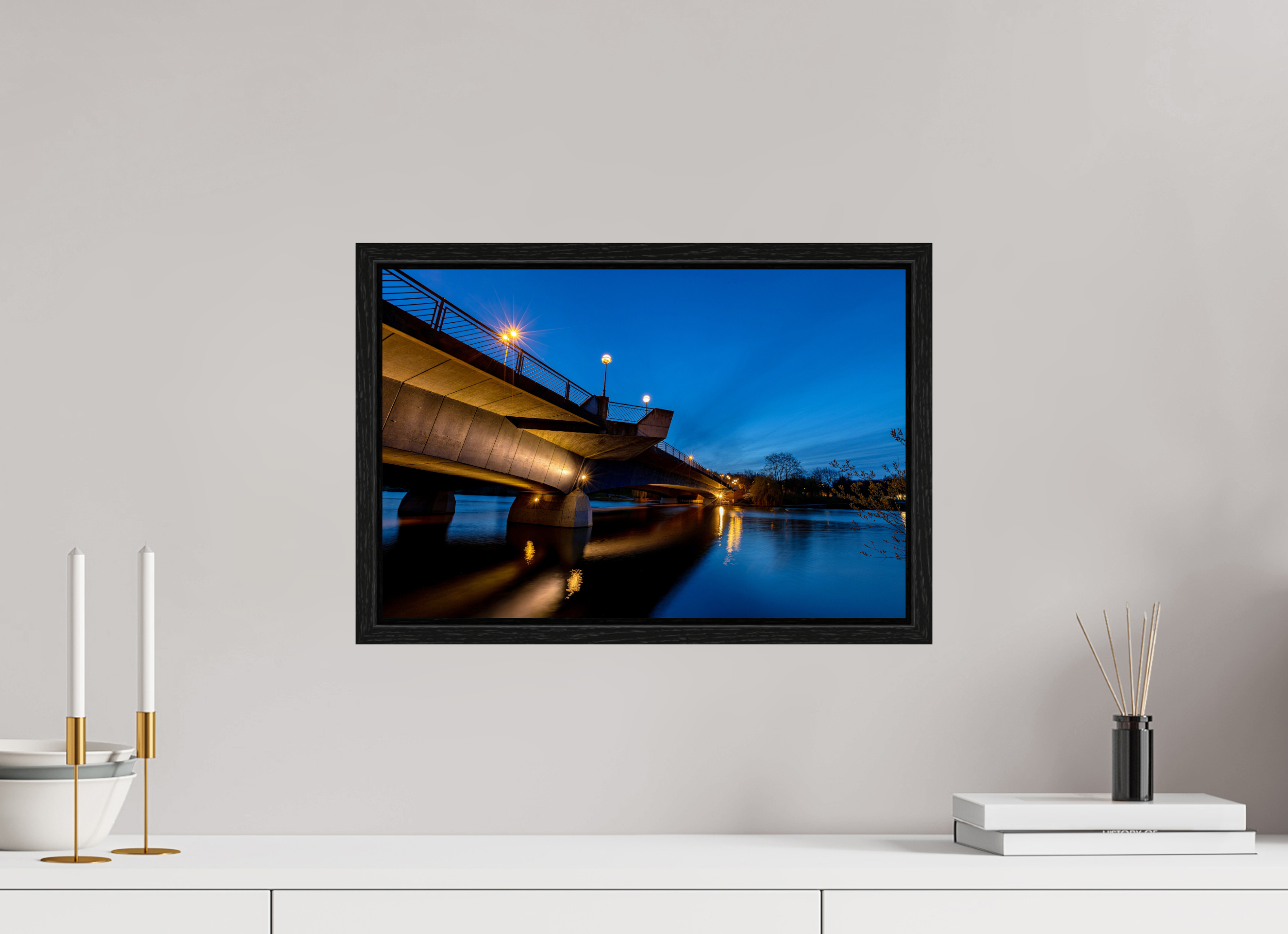 45 x 30 cm, Floater Frame Torminbrücke