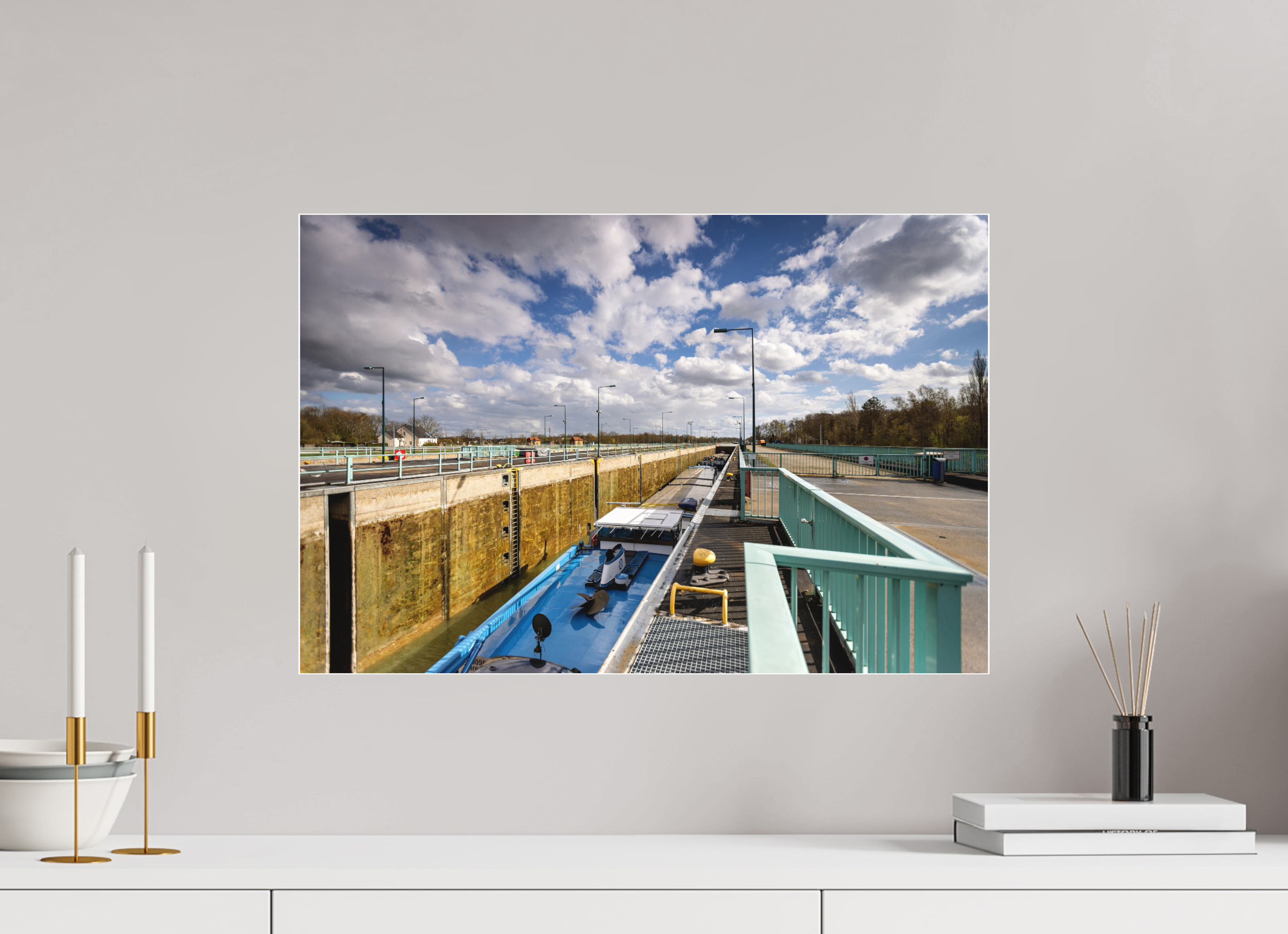 60 x 40 cm, Acrylglas Fine Art Pigmentdruck Die Schleuse