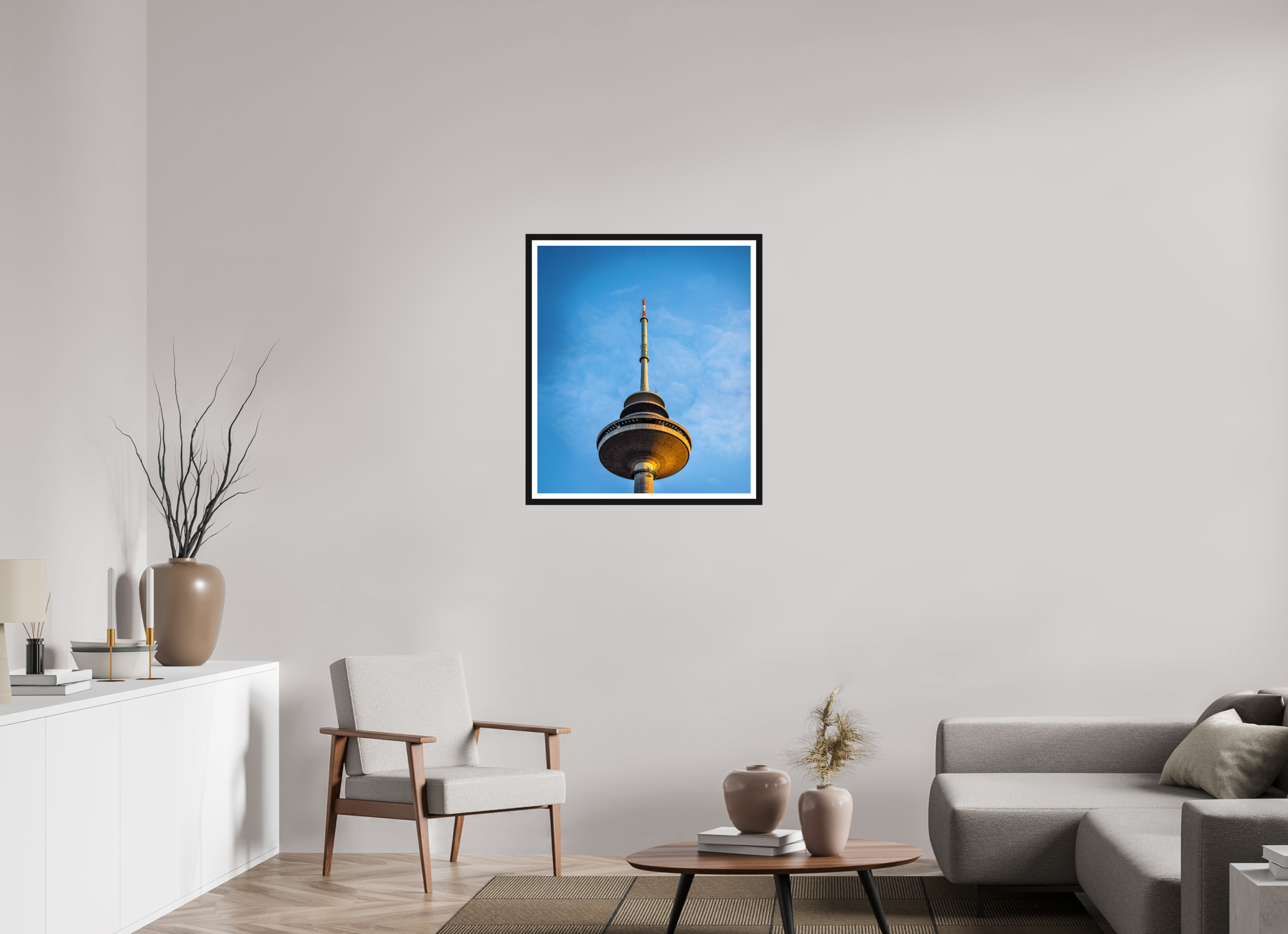 70 x 81,1 cm, Bern und Rand Der Fernsehturm - Die Spitze