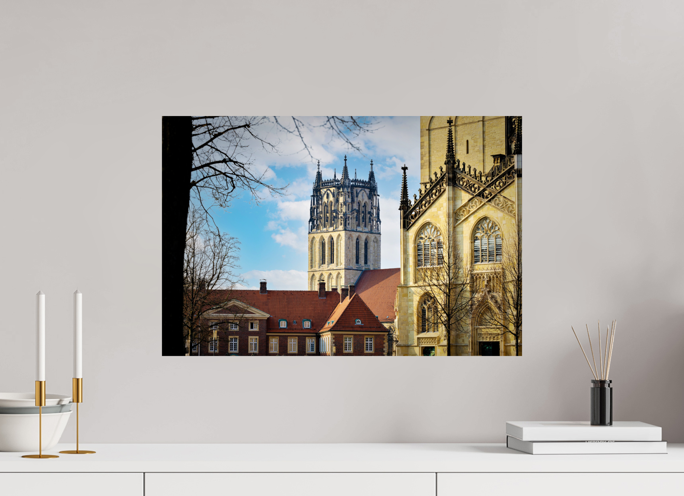 60 x 40 cm, Photo Print On Fuji Crystal DP II Überwasserkirche mit Dom