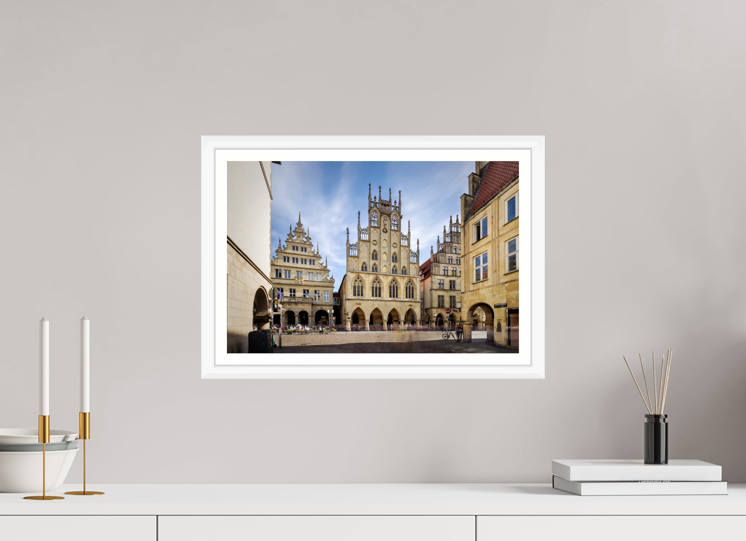45 x 30 cm, Bern weiß und Rand Das Rathaus