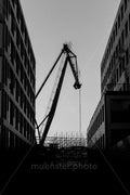 Der Hafenkran - B/W Hochformat