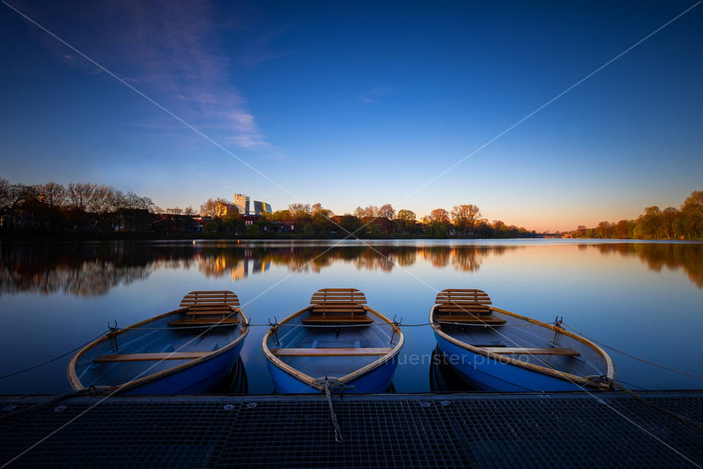 Drei Boote - Der Aasee