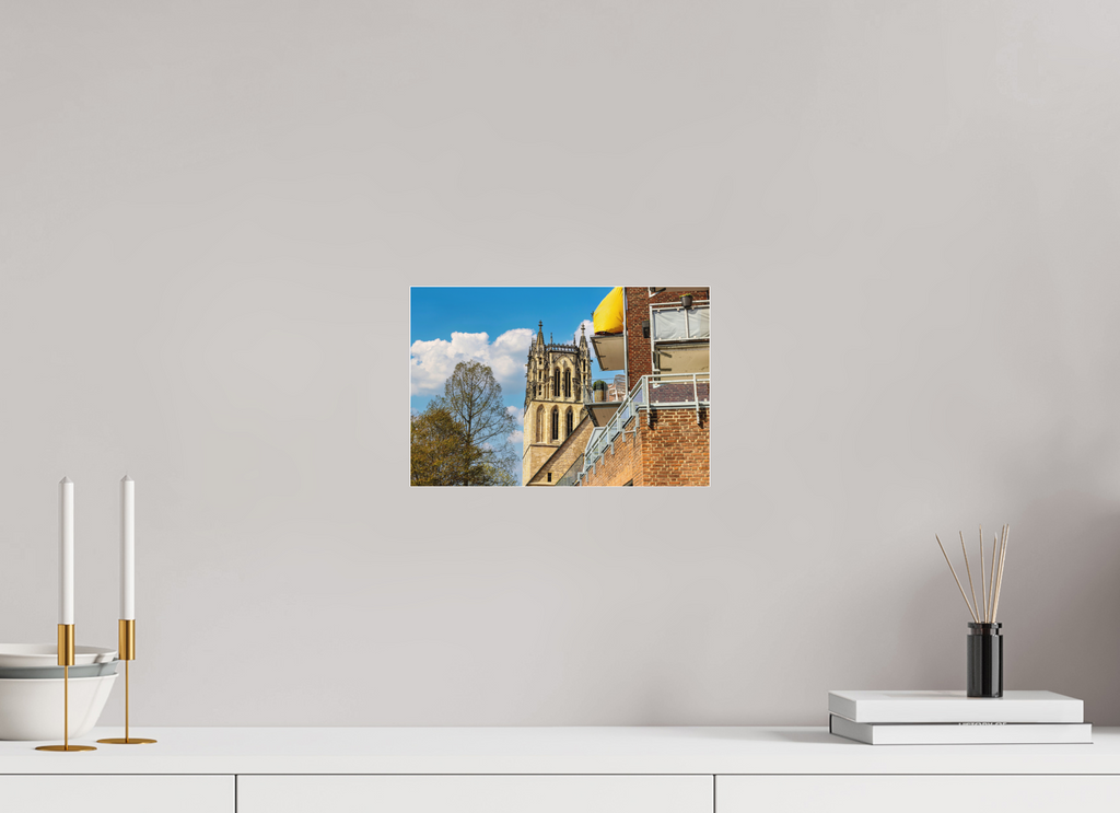 30 x 20 cm, Acrylglas Fine Art Pigmentdruck Überwasserkirche - Der Turm