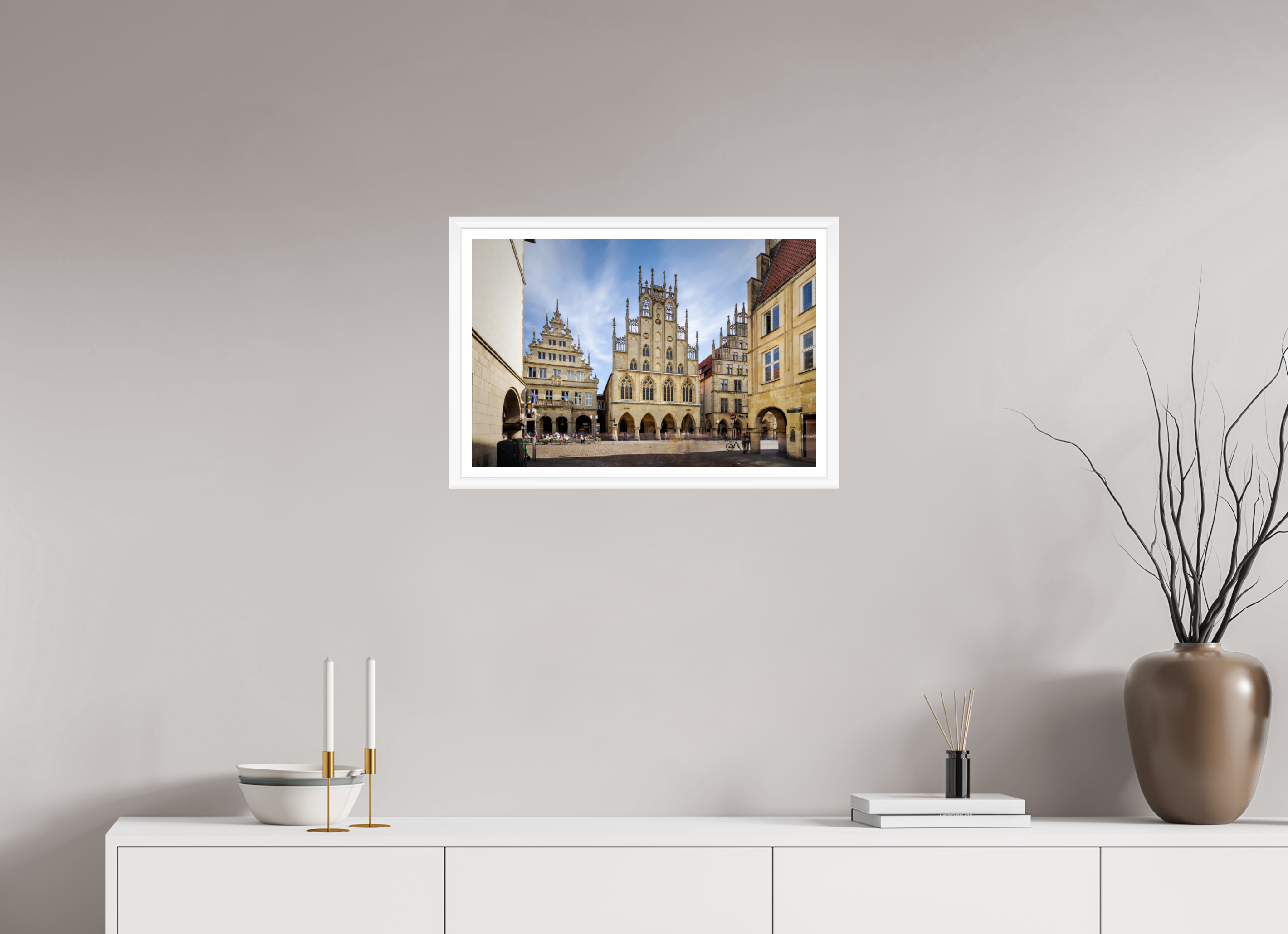 60 x 40 cm, Bern weiß und Rand Das Rathaus