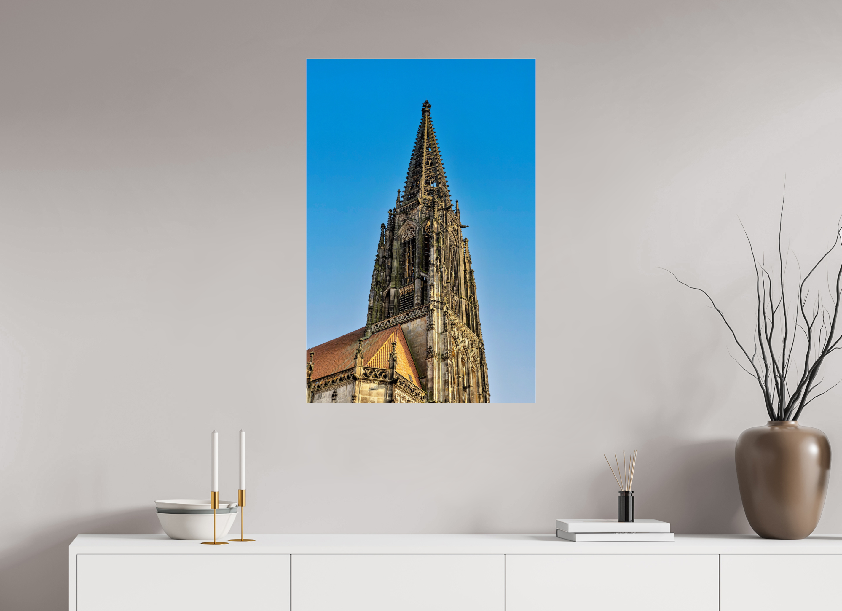 60 x 90 cm, Photo Print Under Acrylic Glass Lamberti Turm