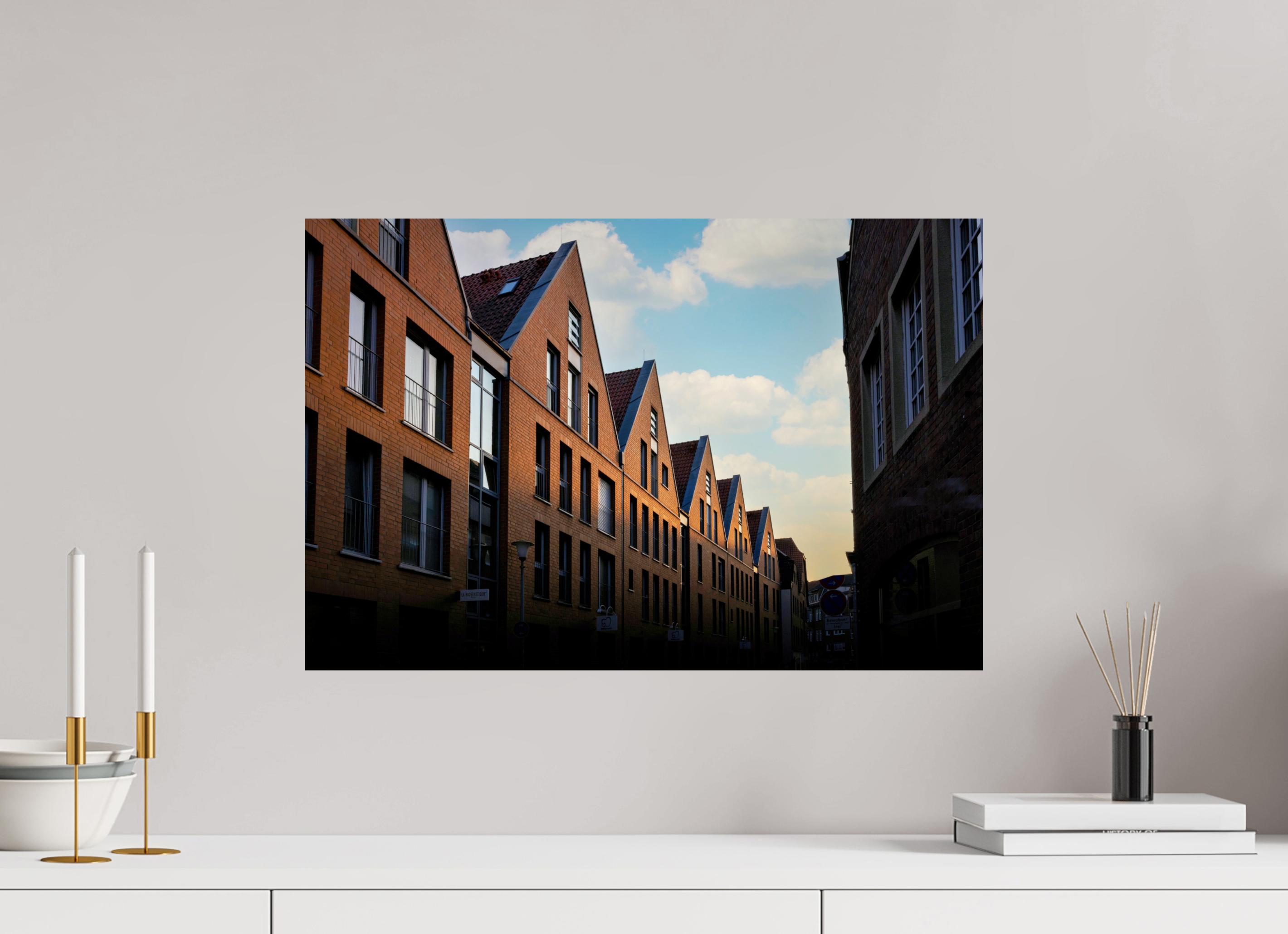 60 x 40 cm, Baryta - Fine Art Die Giebel der Hörster Str