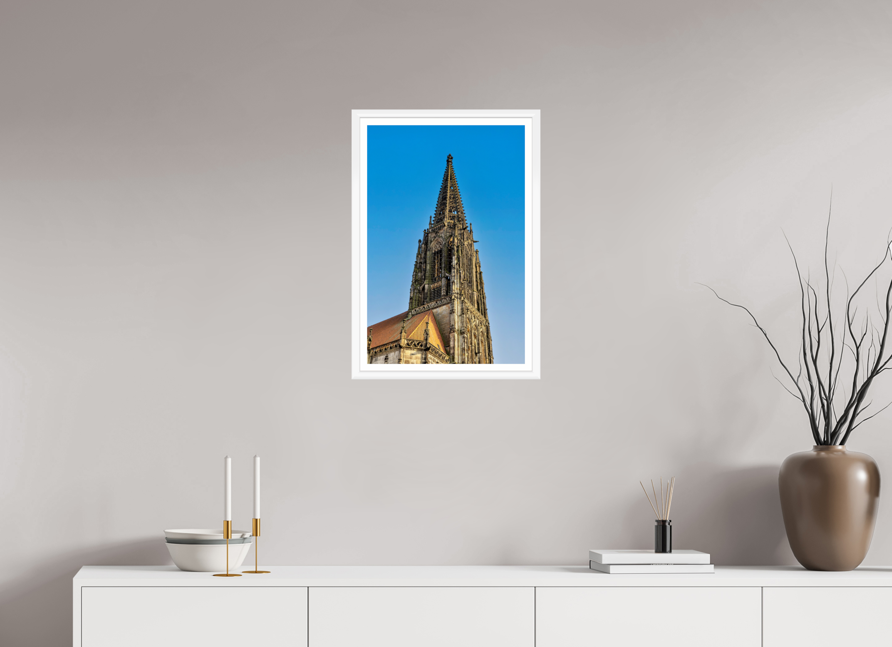 40 x 60 cm, Bern weiß und Rand Lamberti Turm