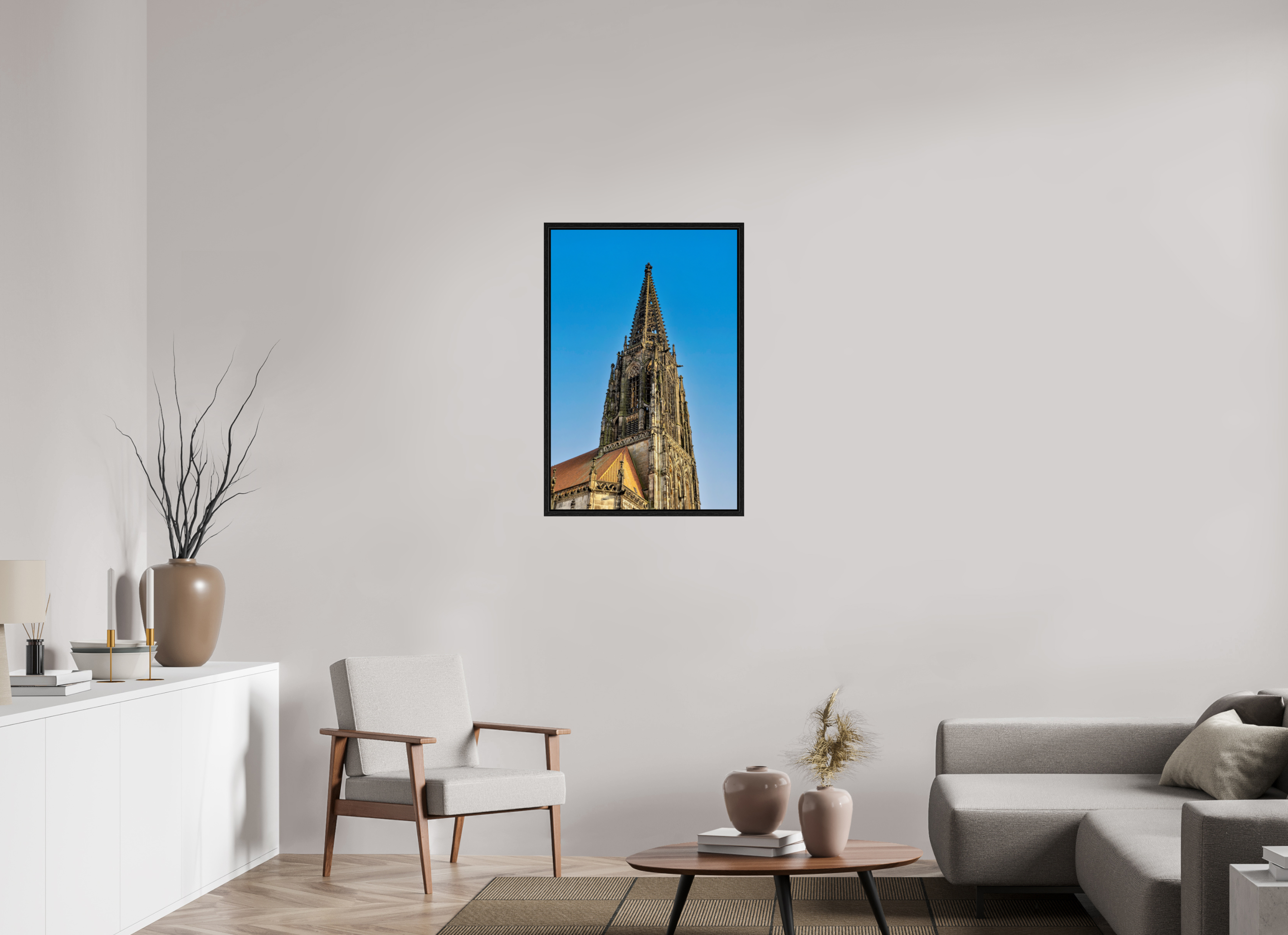 60 x 90 cm, Floater Frame Lamberti Turm