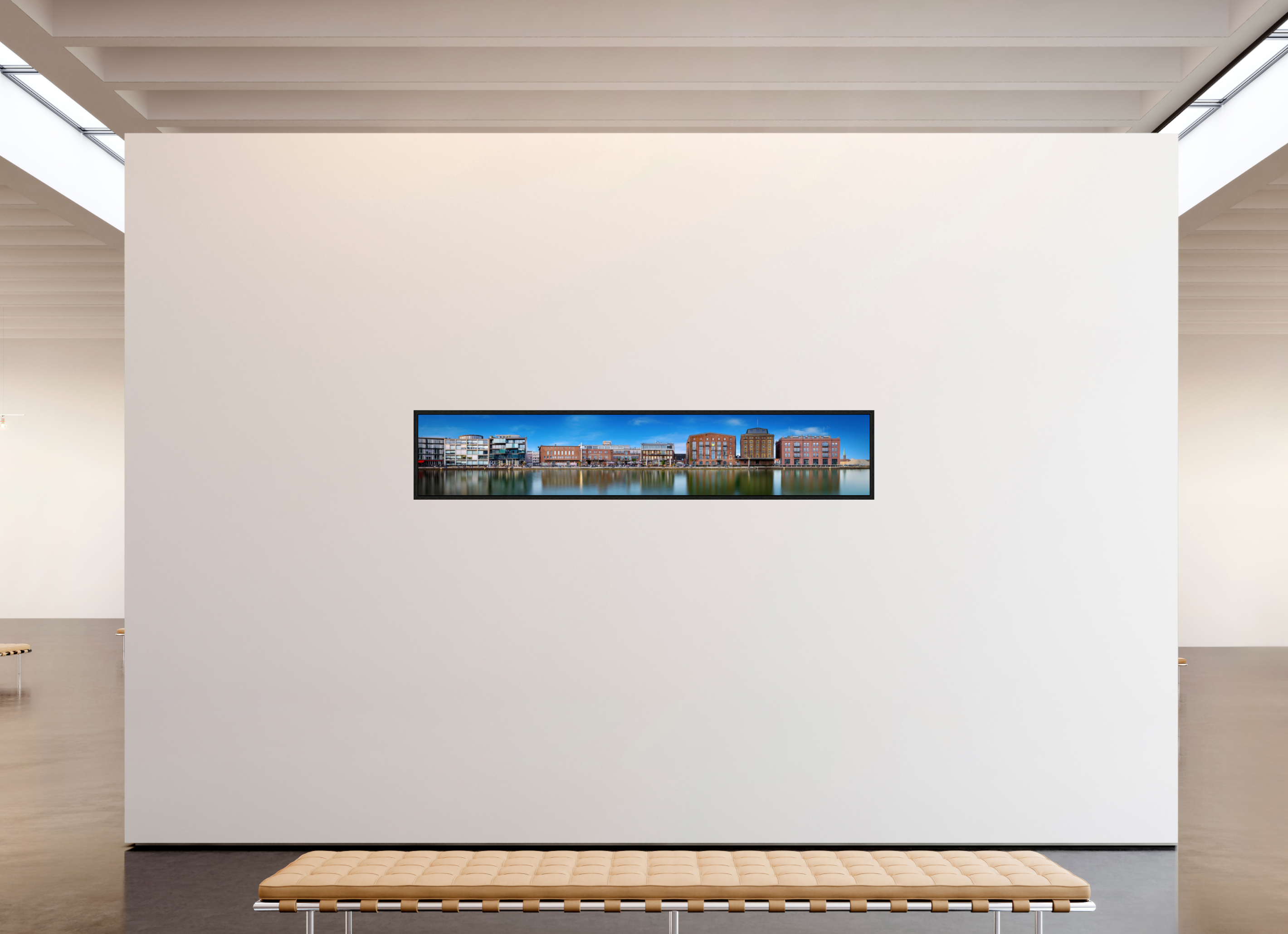 224,2 x 40 cm, Floater Frame Der Hafen - Das Panorama