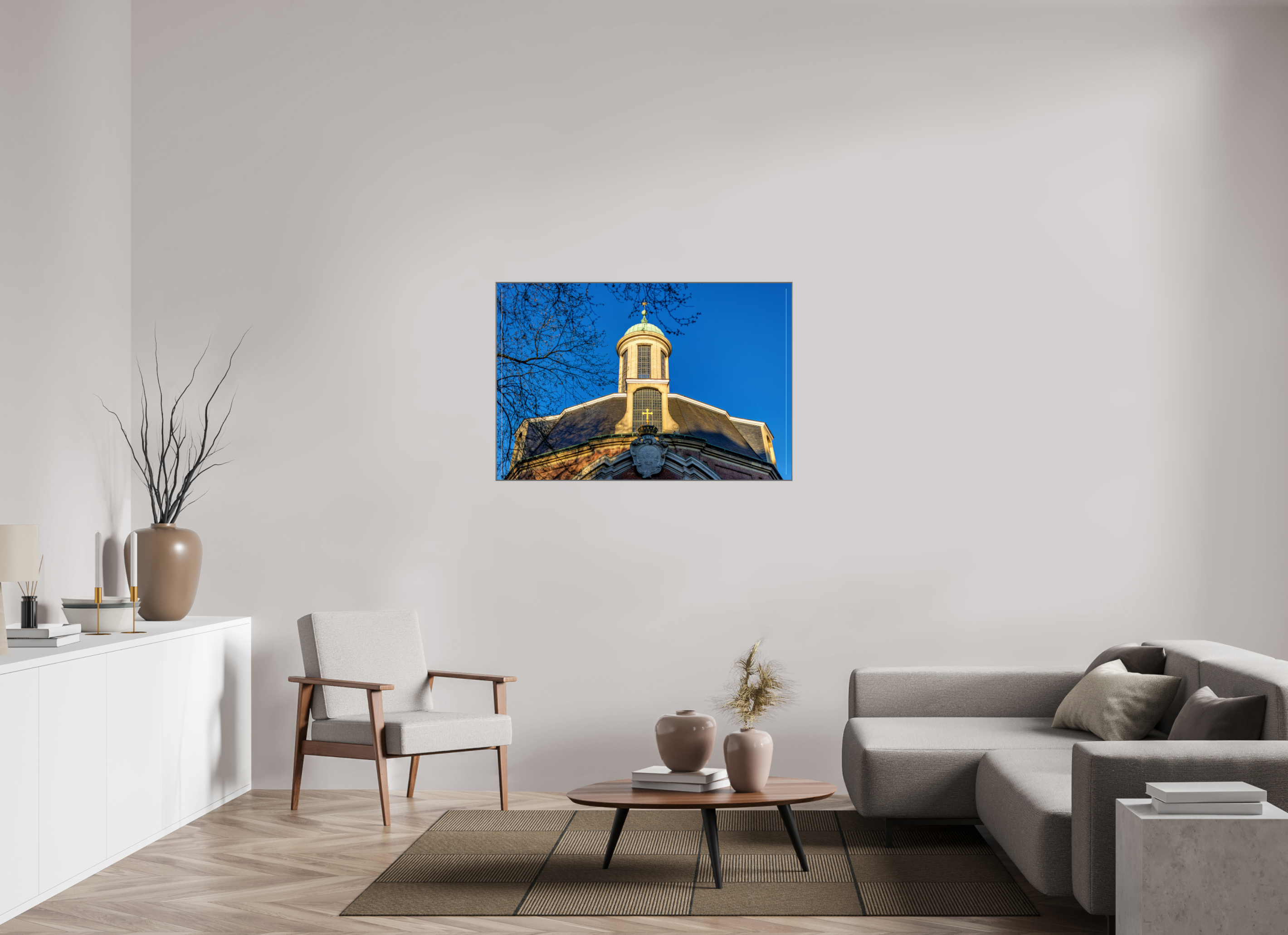 120 x 80 cm, Alurahmen 25mm Clemeskirche