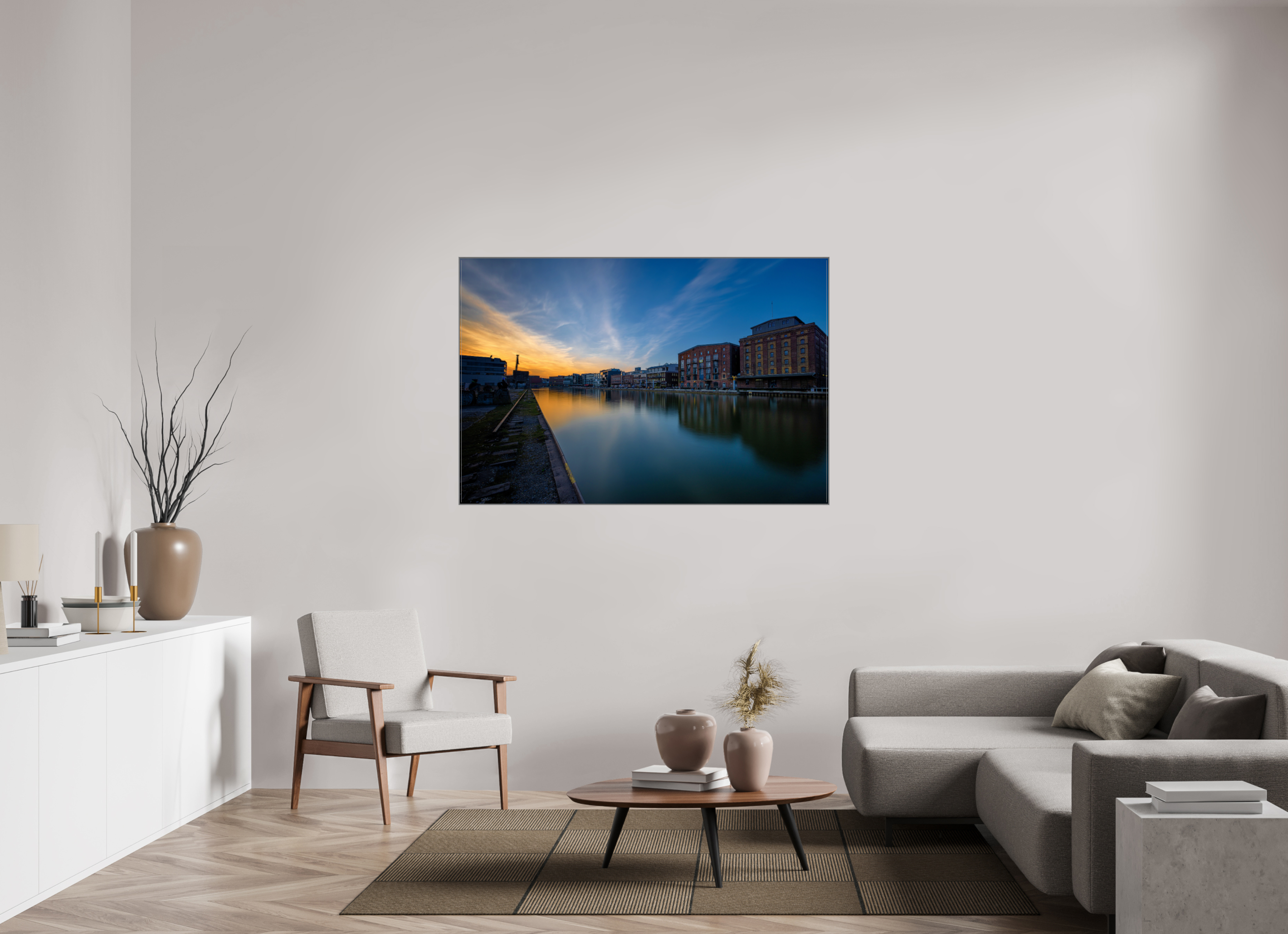 150 x 100 cm, Alurahmen 25mm Der Hafen im Überblick Teil 2