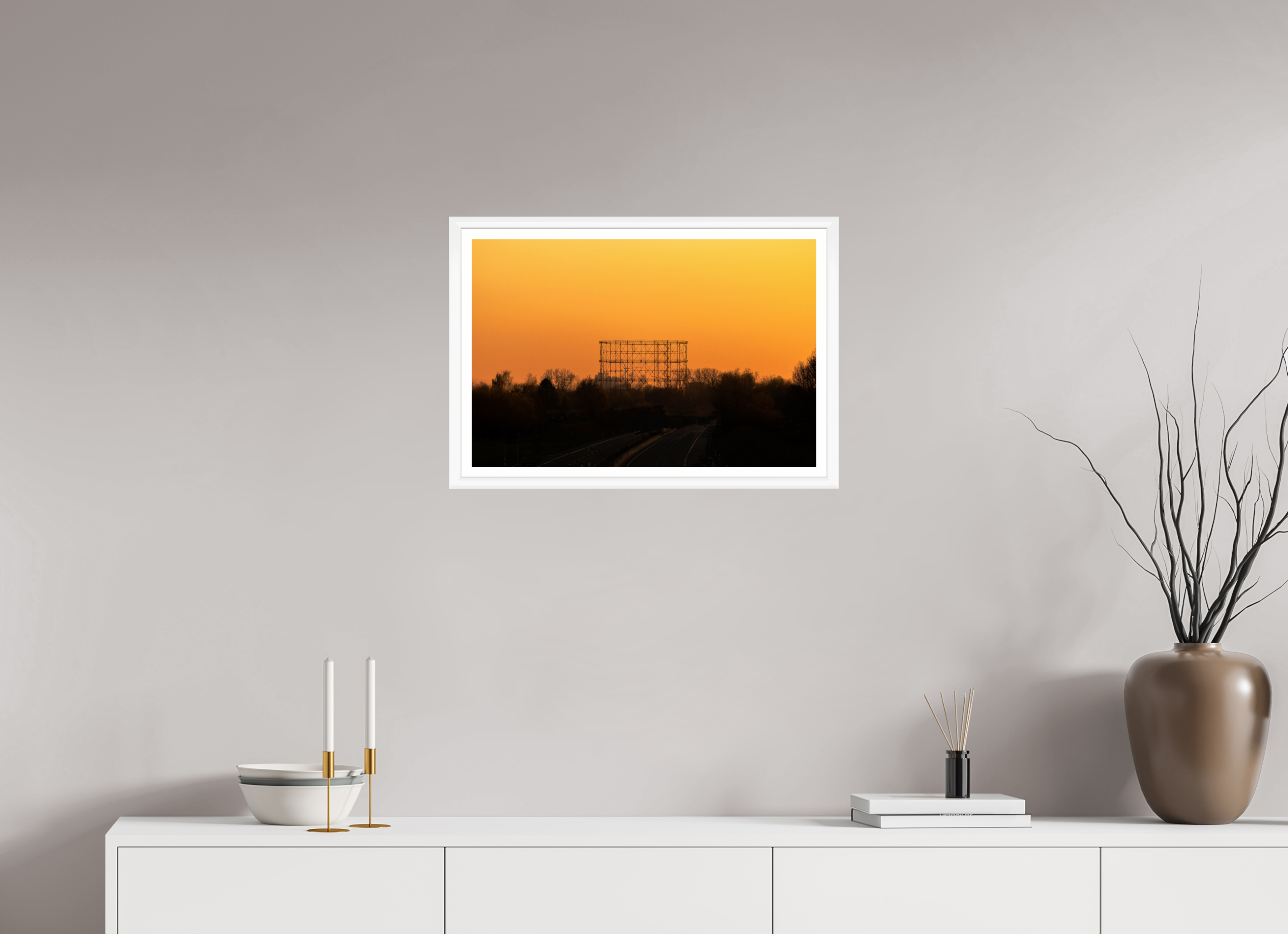 60 x 40 cm, Bern weiß und Rand Der Gasometer