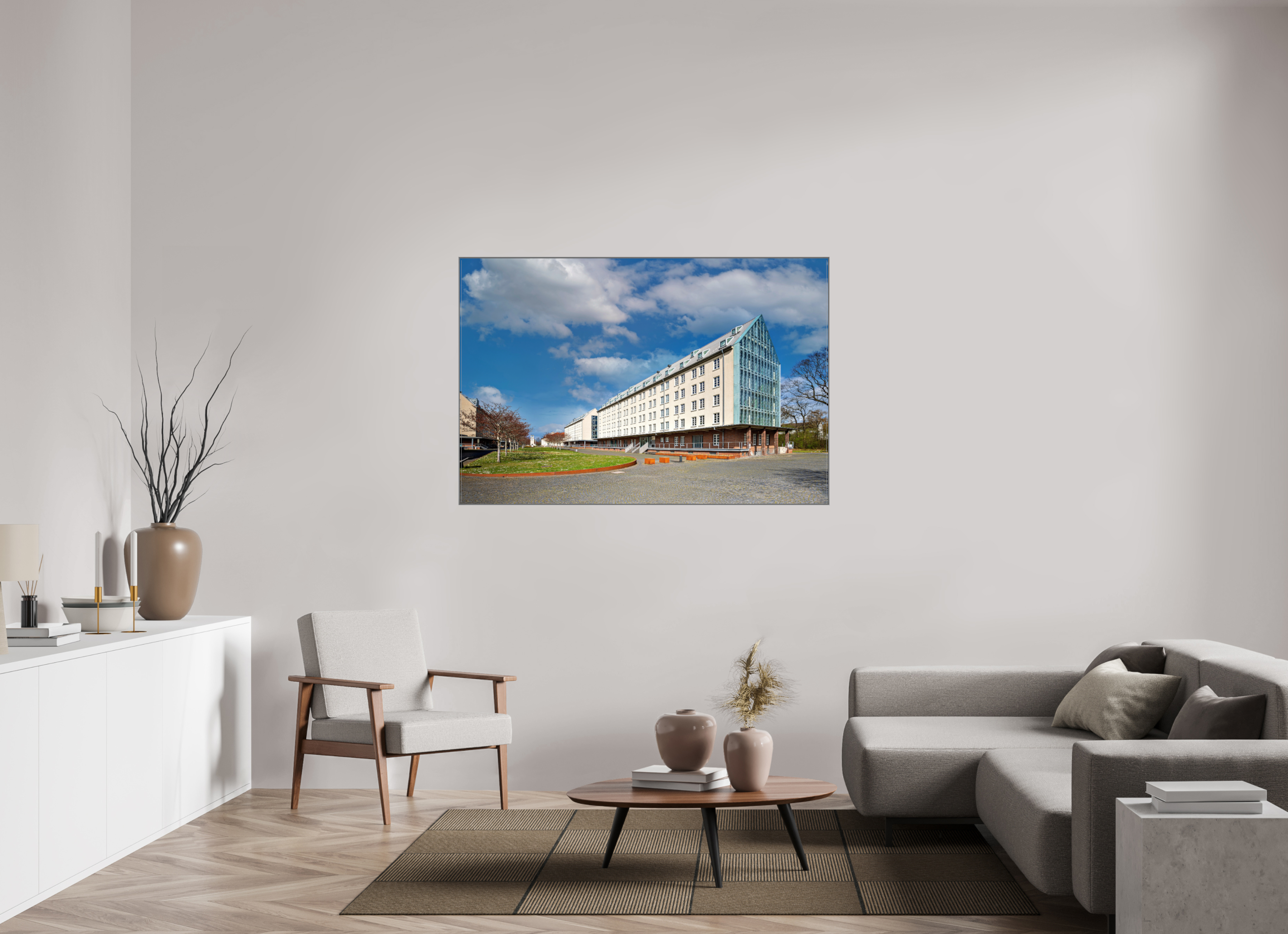 150 x 100 cm, Alurahmen 25mm Die Speicherstadt