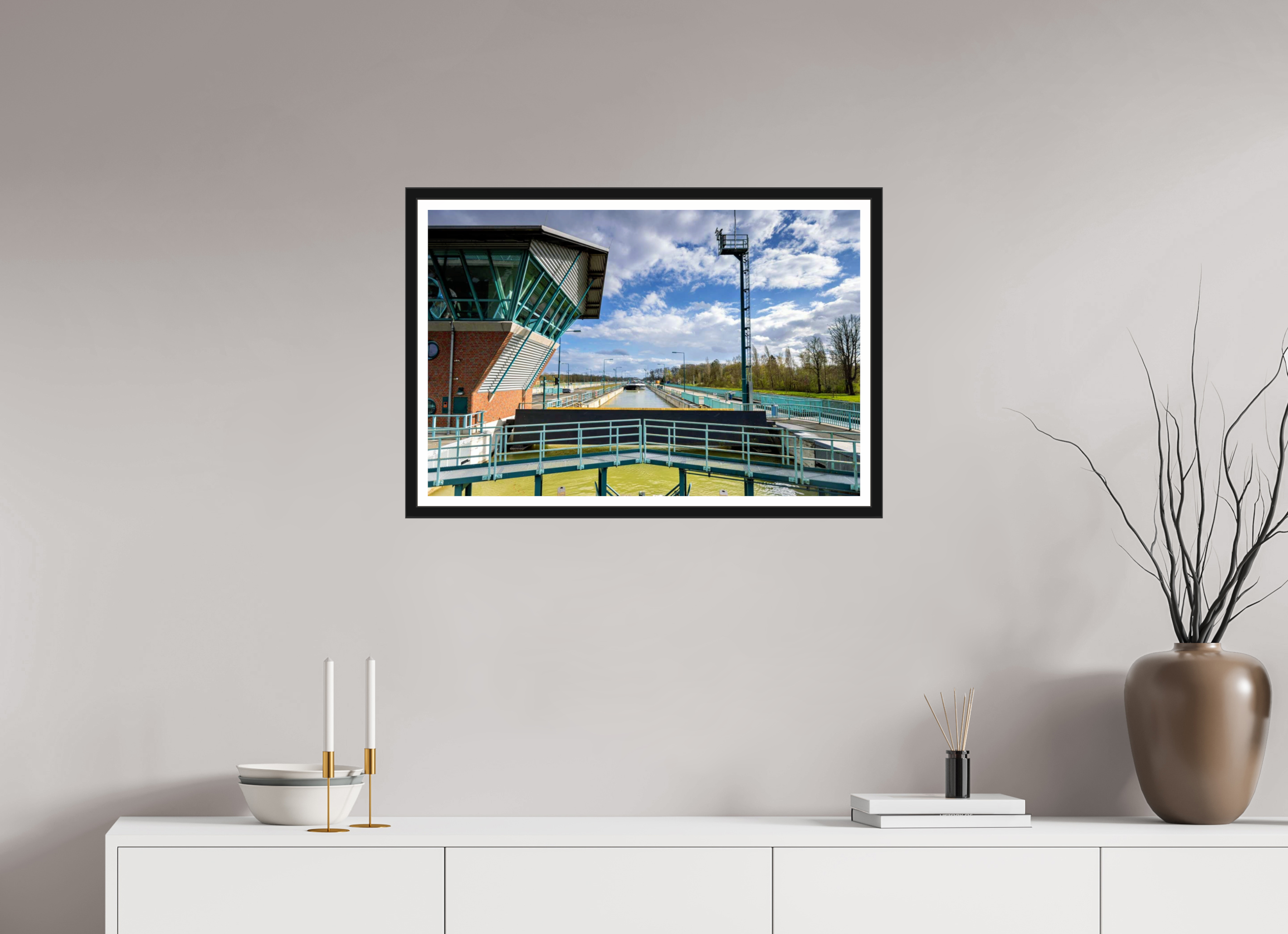 75 x 50 cm, Bern und Rand Die Schleuse - Das Becken