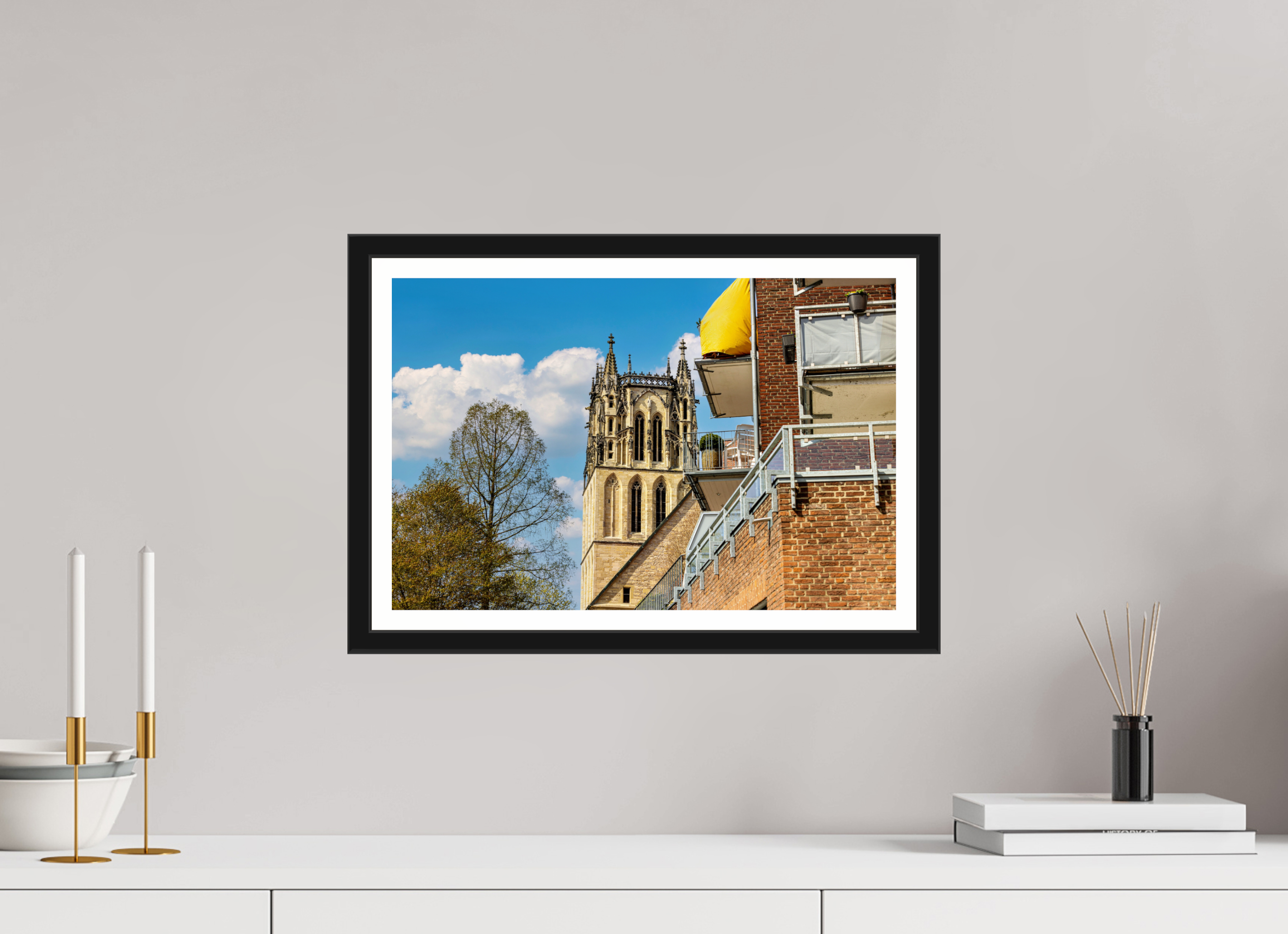 45 x 30 cm, Bern und Rand Überwasserkirche - Der Turm