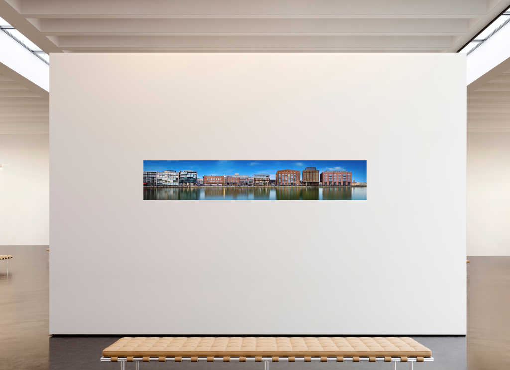280,3 x 50 cm, Acrylglas Fine Art Pigmentdruck Der Hafen - Das Panorama
