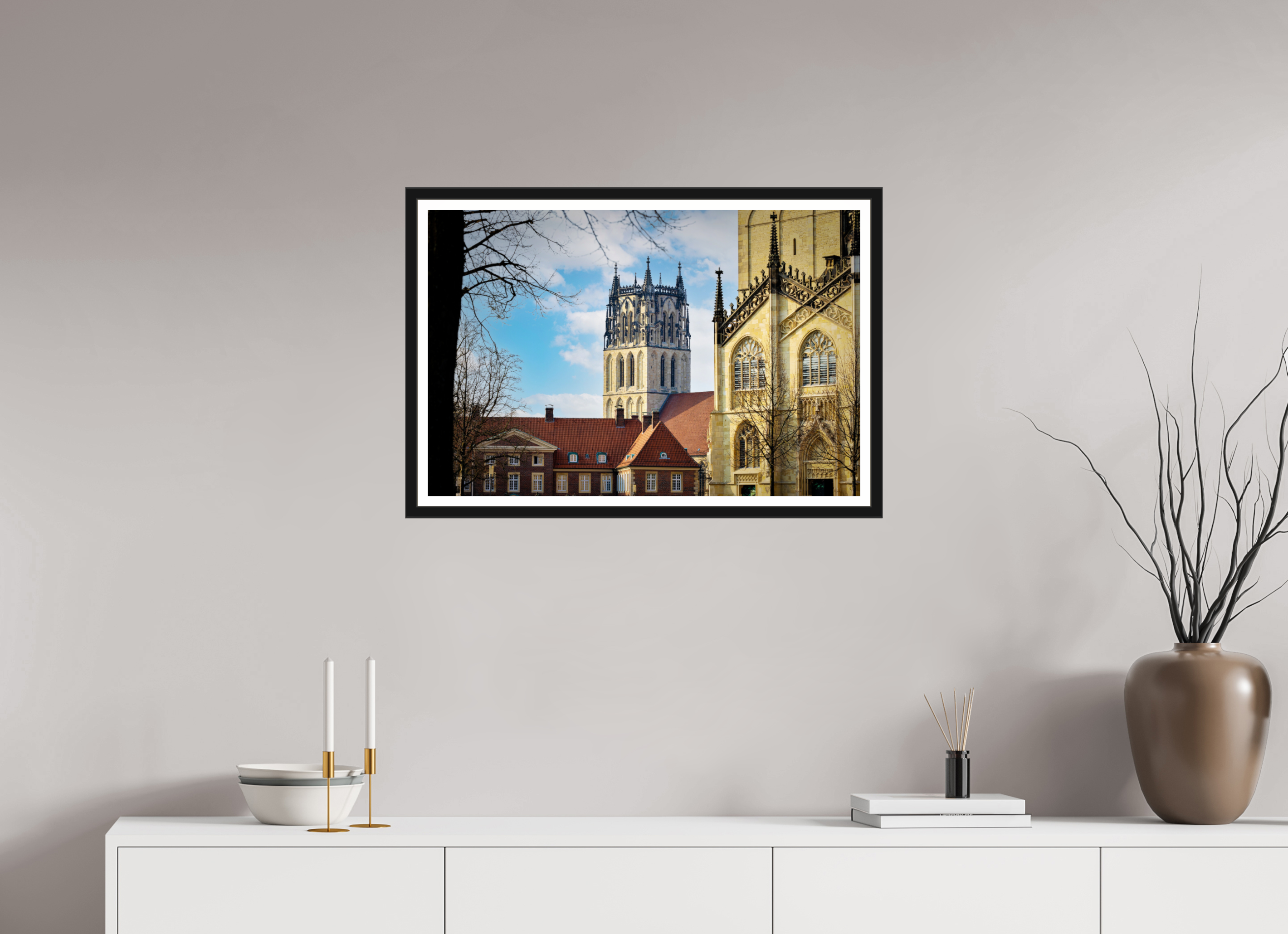 75 x 50 cm, Bern und Rand Überwasserkirche mit Dom