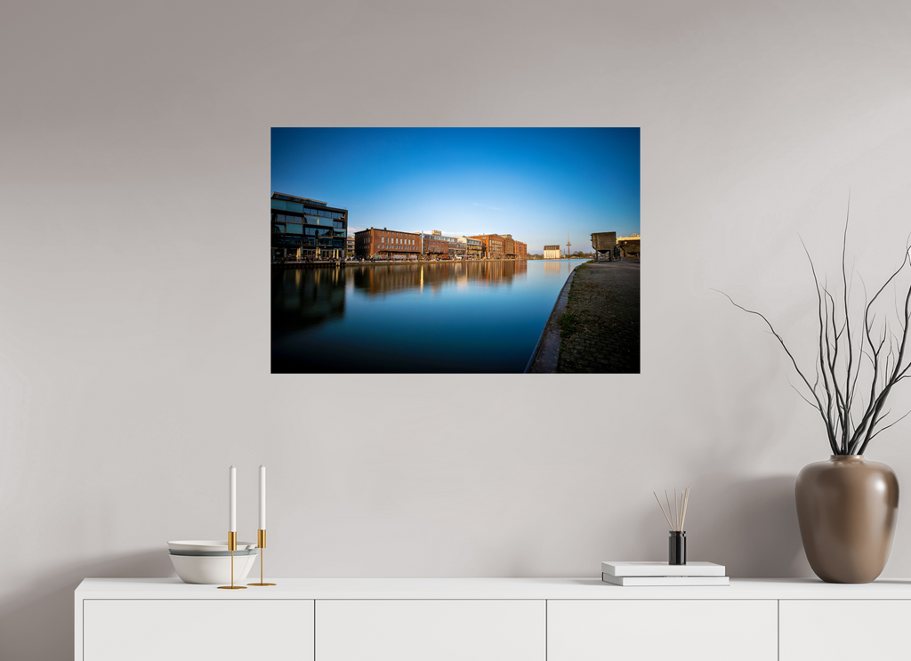 90 x 60 cm, Baryta - Fine Art Der Hafen im Überblick