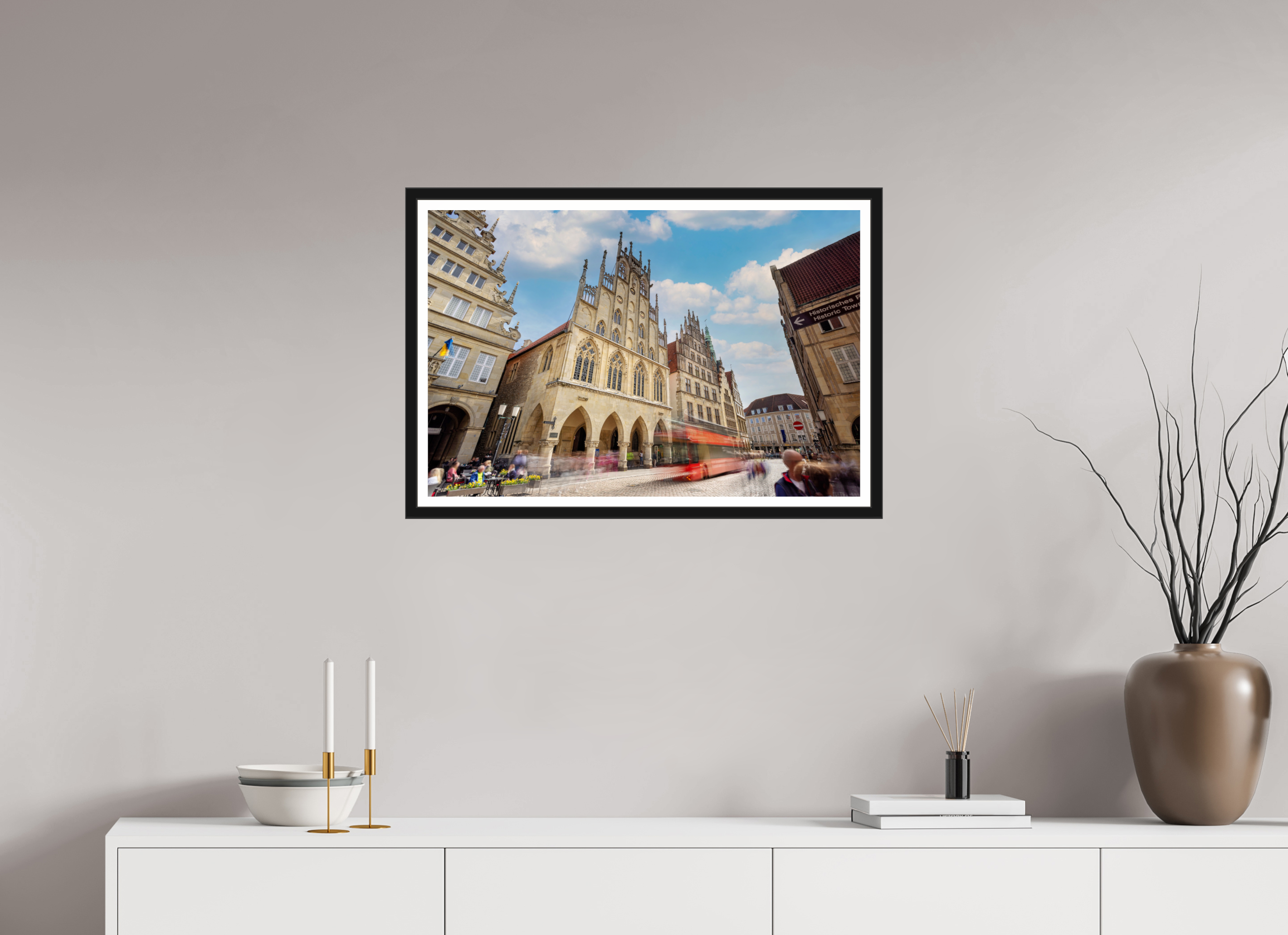 75 x 50 cm, Bern und Rand Rathaus und Bus