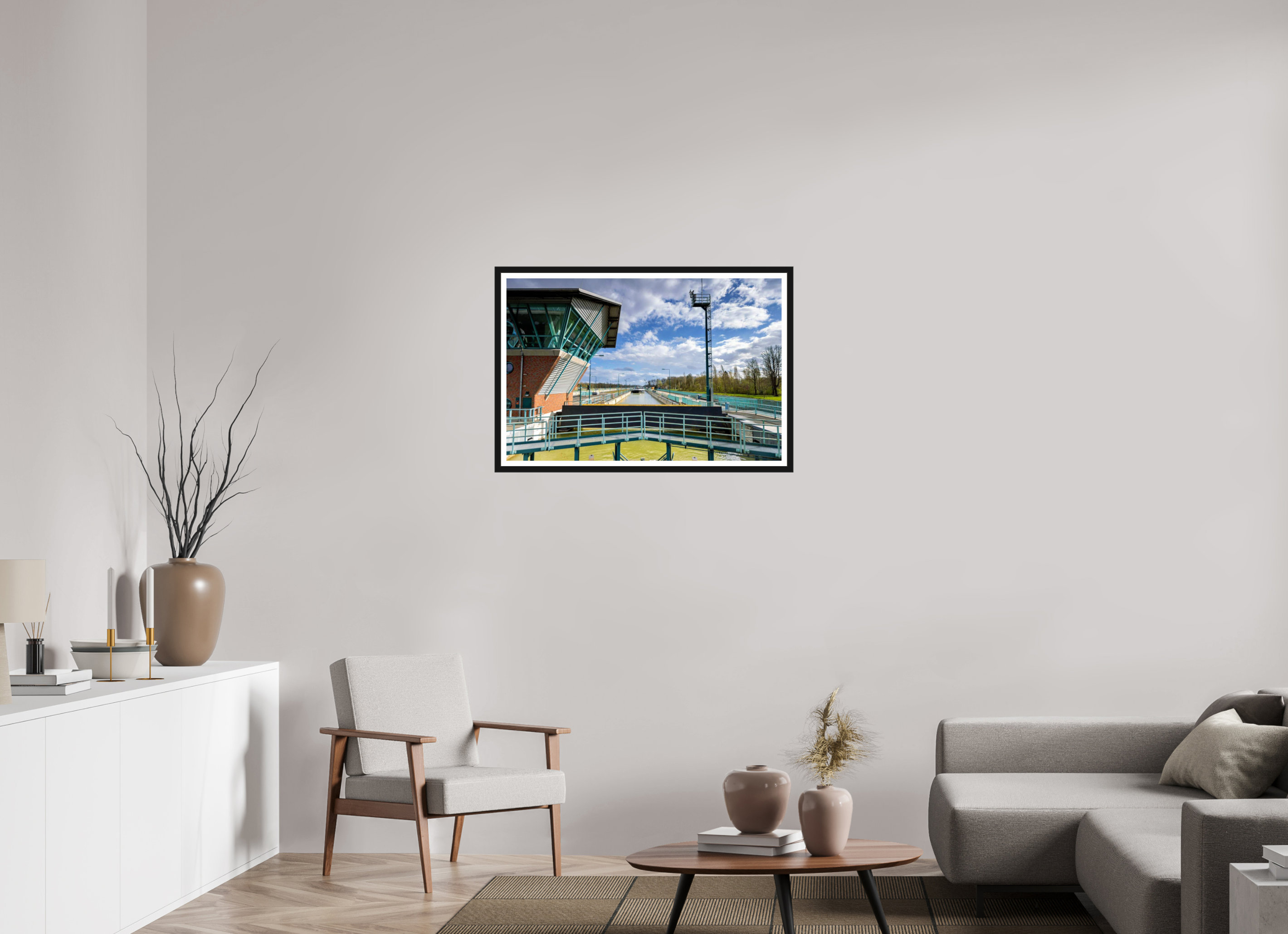 90 x 60 cm, Bern und Rand Die Schleuse - Das Becken