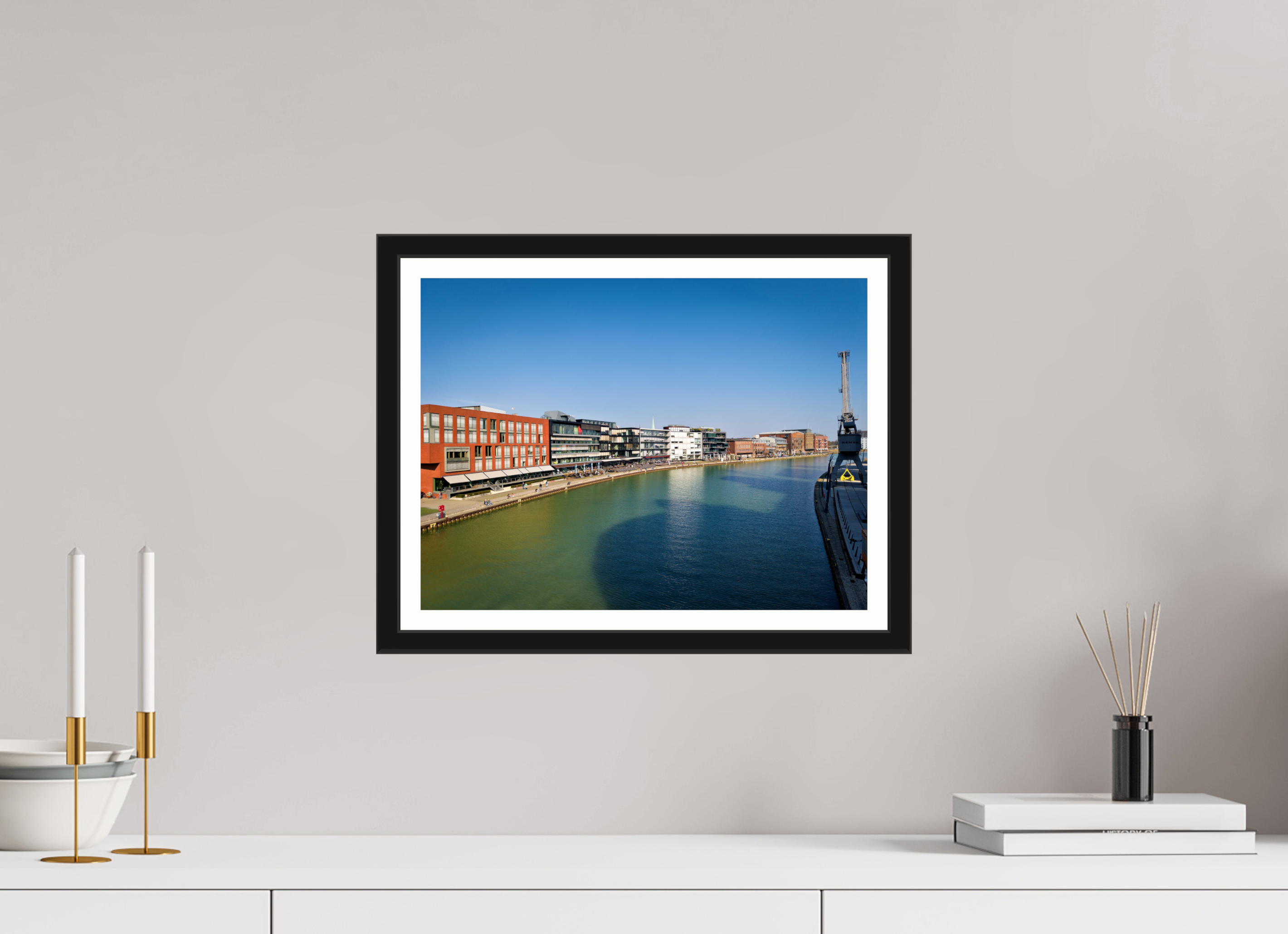 40 x 30 cm, Bern und Rand Münster Hafen – Ruhe zwischen Stahl und Wasser